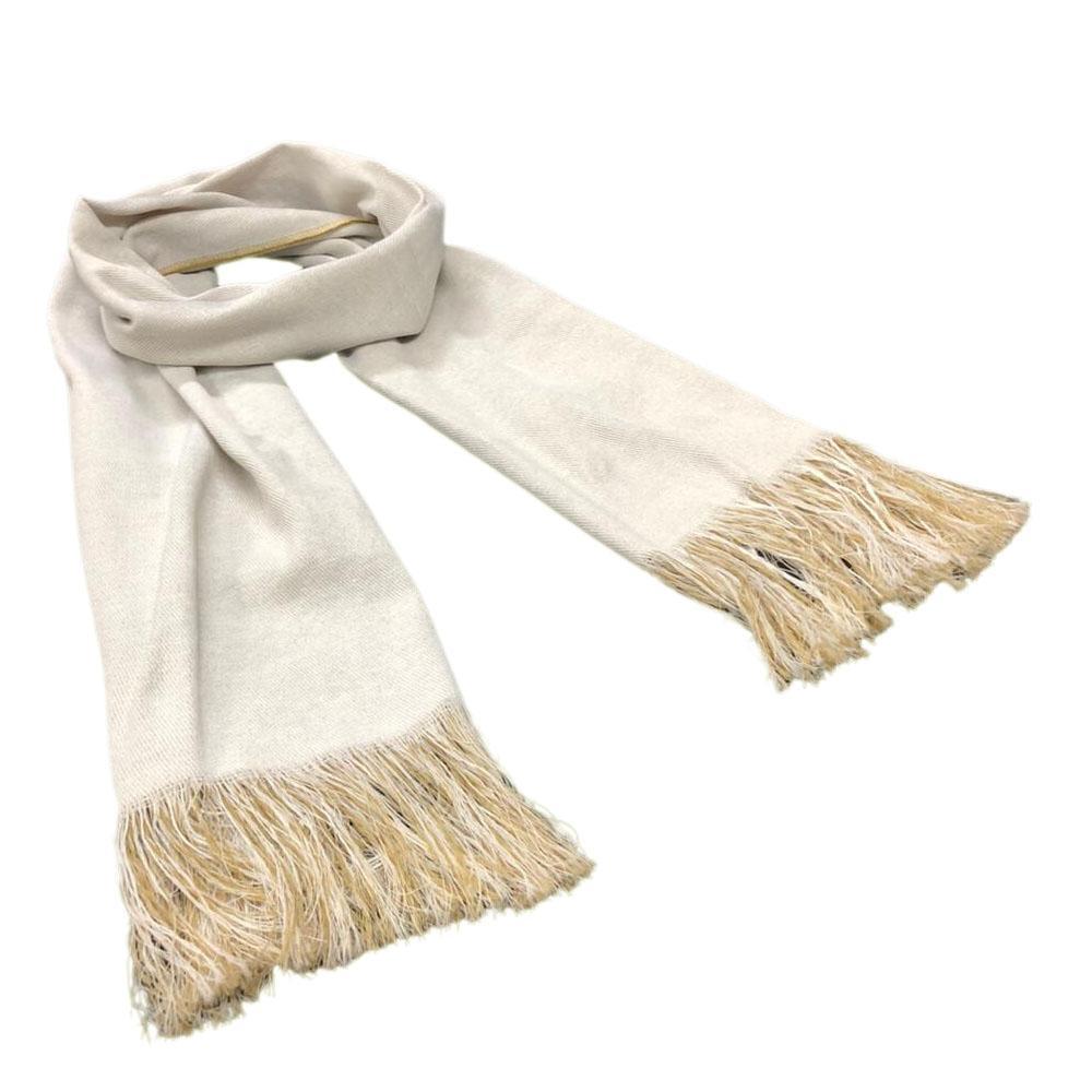 Miniatura Cachecol Lenço Inverno Echarpe Unissex Moda Inverno Bege
