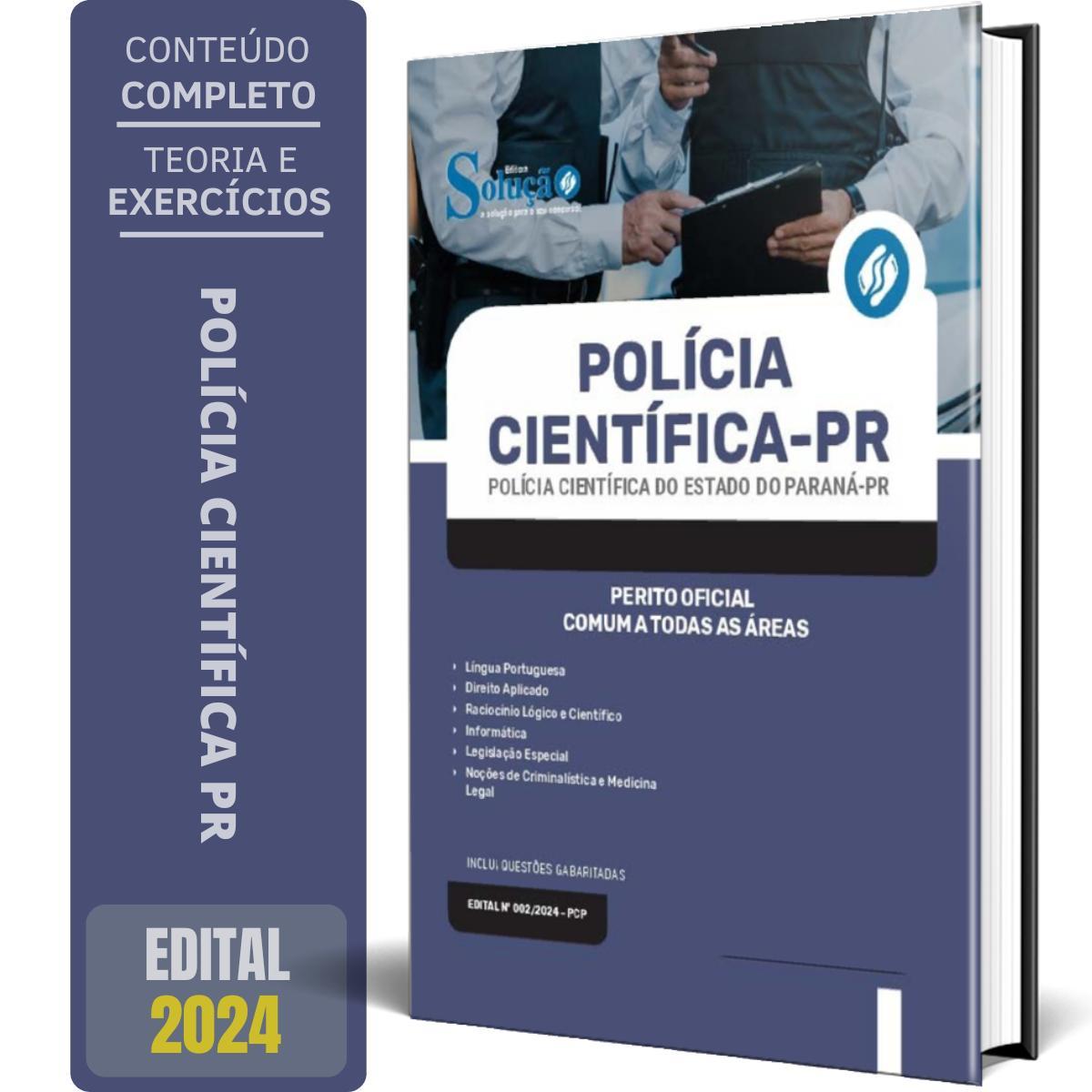 Miniatura Apostila Polícia Científica Pr 2024 Perito Oficial Comum A