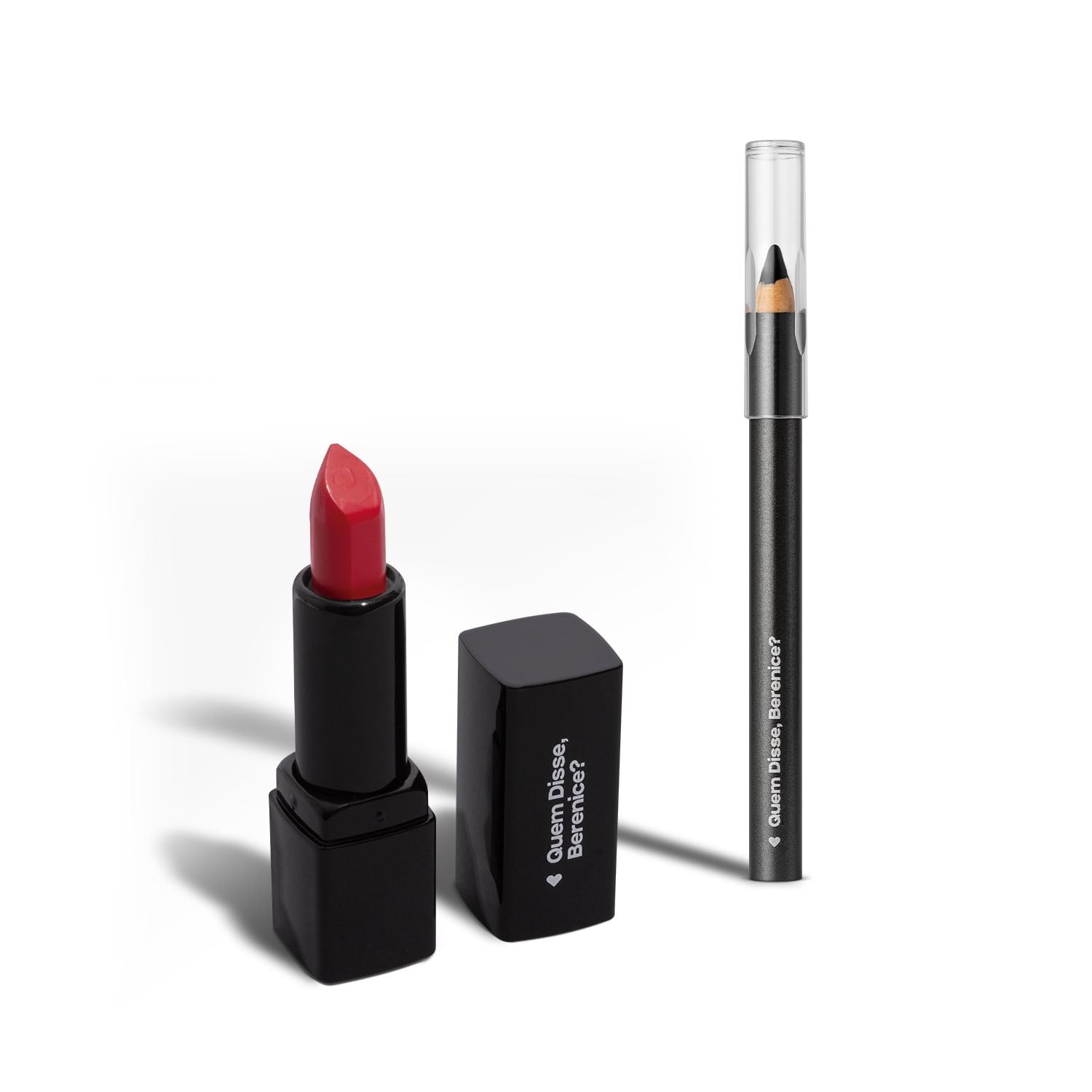 Miniatura Mini Make Clássica: Batom Vermelho 1,6g + Lápis de Olhos Preto 600mg