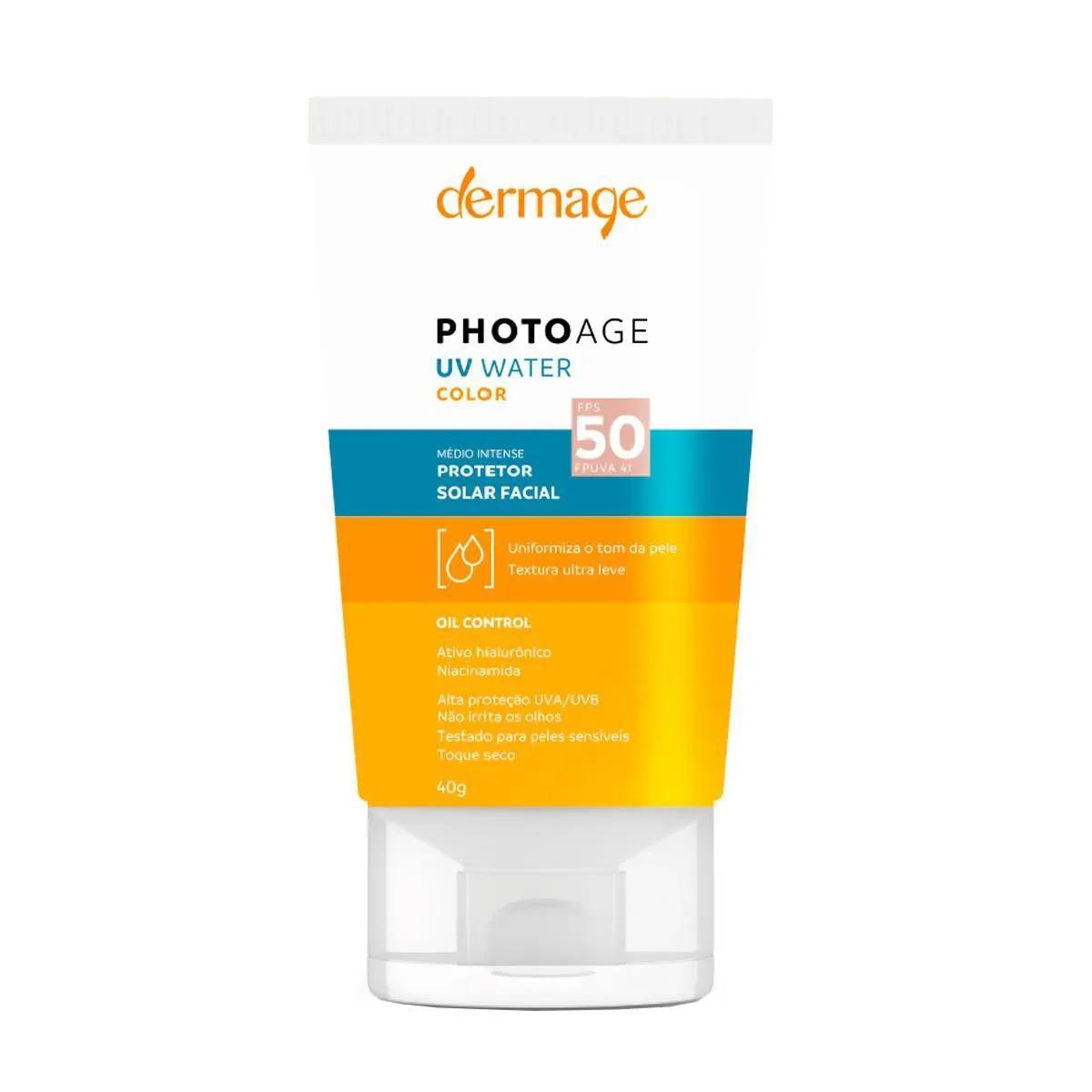 Miniatura Protetor Solar Facial Dermage Fps 50 Médio Intense 40G