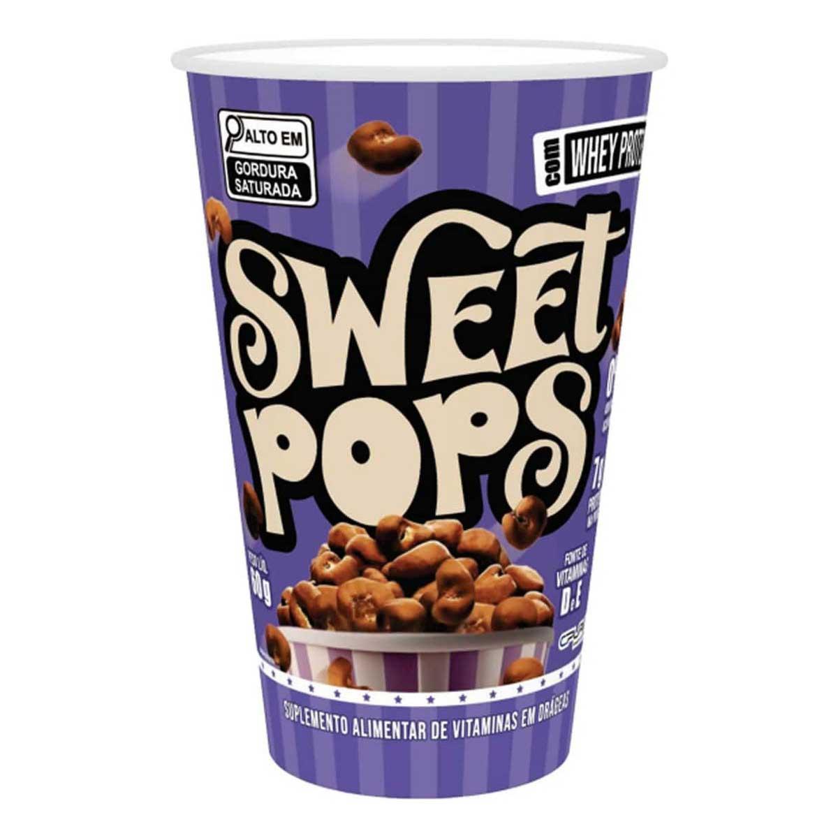 Miniatura Sweet Pops Whey Pote 60G Canibal Pipoxa Proteica Zero Açúcar