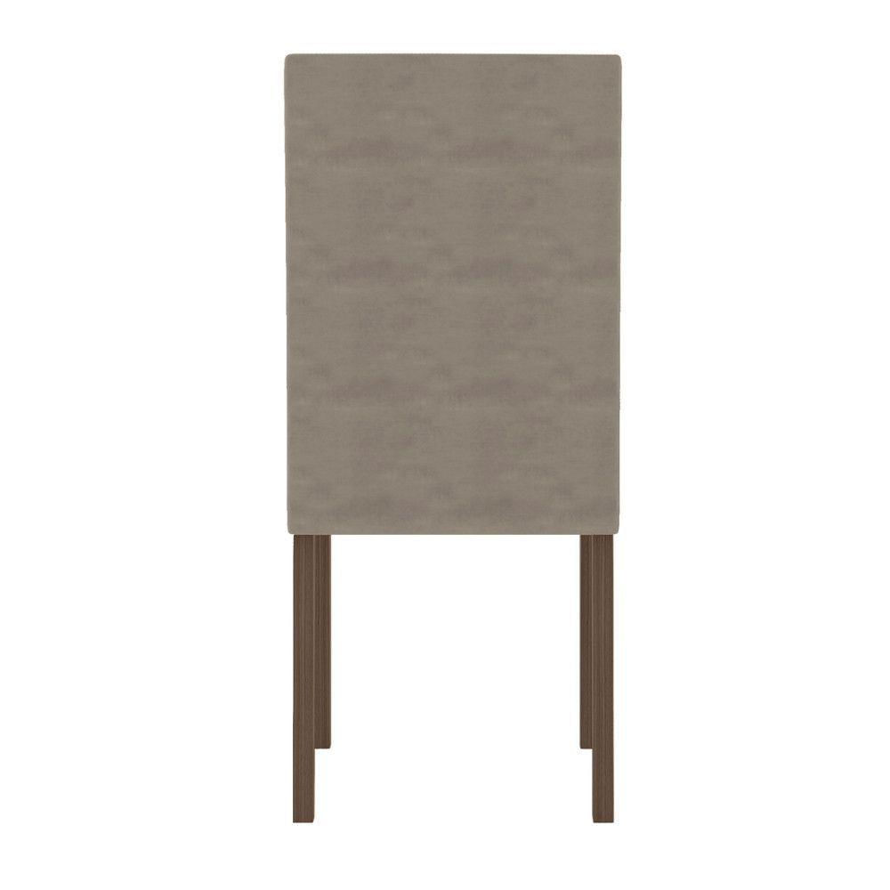 Miniatura Conjunto Sala De Jantar Retangular Mesa Agata 136cm E 04 Cadeiras Josi Amêndoa Com Off White