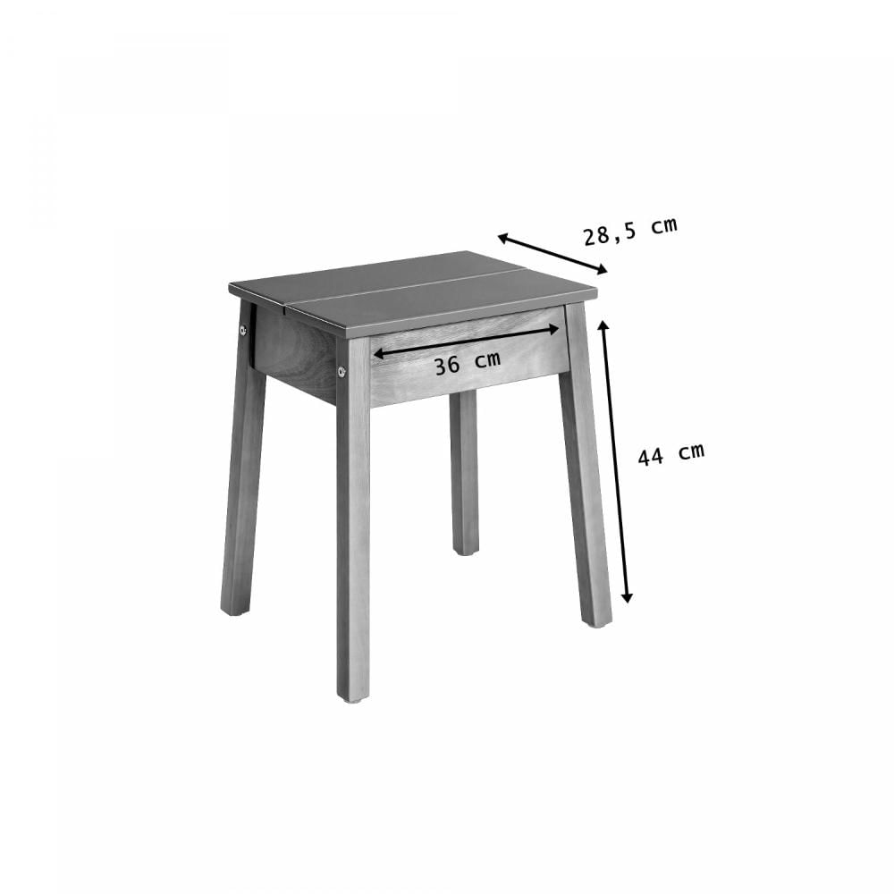 Miniatura Banqueta Duo Alta Imperador Móveis Natural/Branco