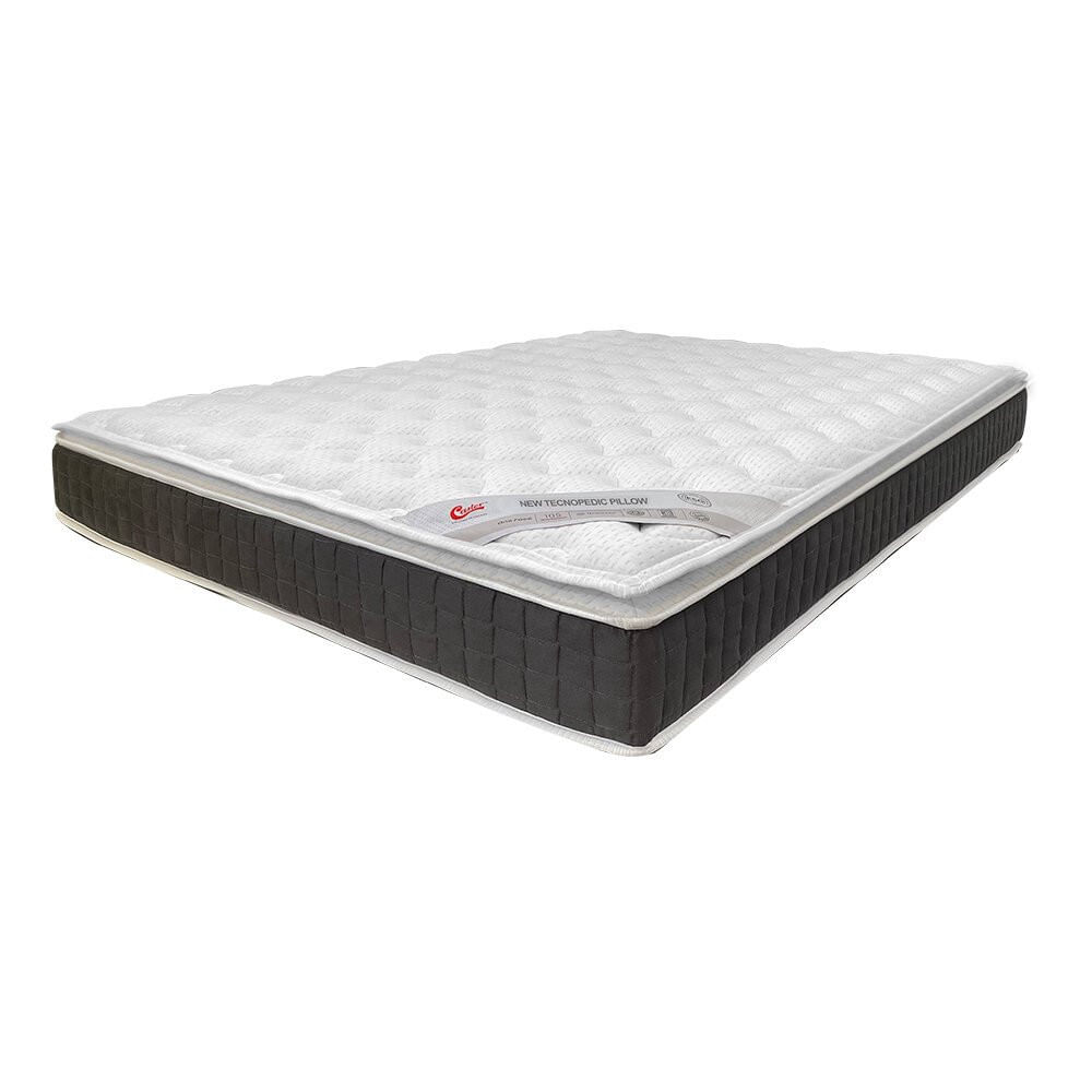 Miniatura Colchão Queen Molas New Tecnopedic Pillow 158x198 Castor Cinza
