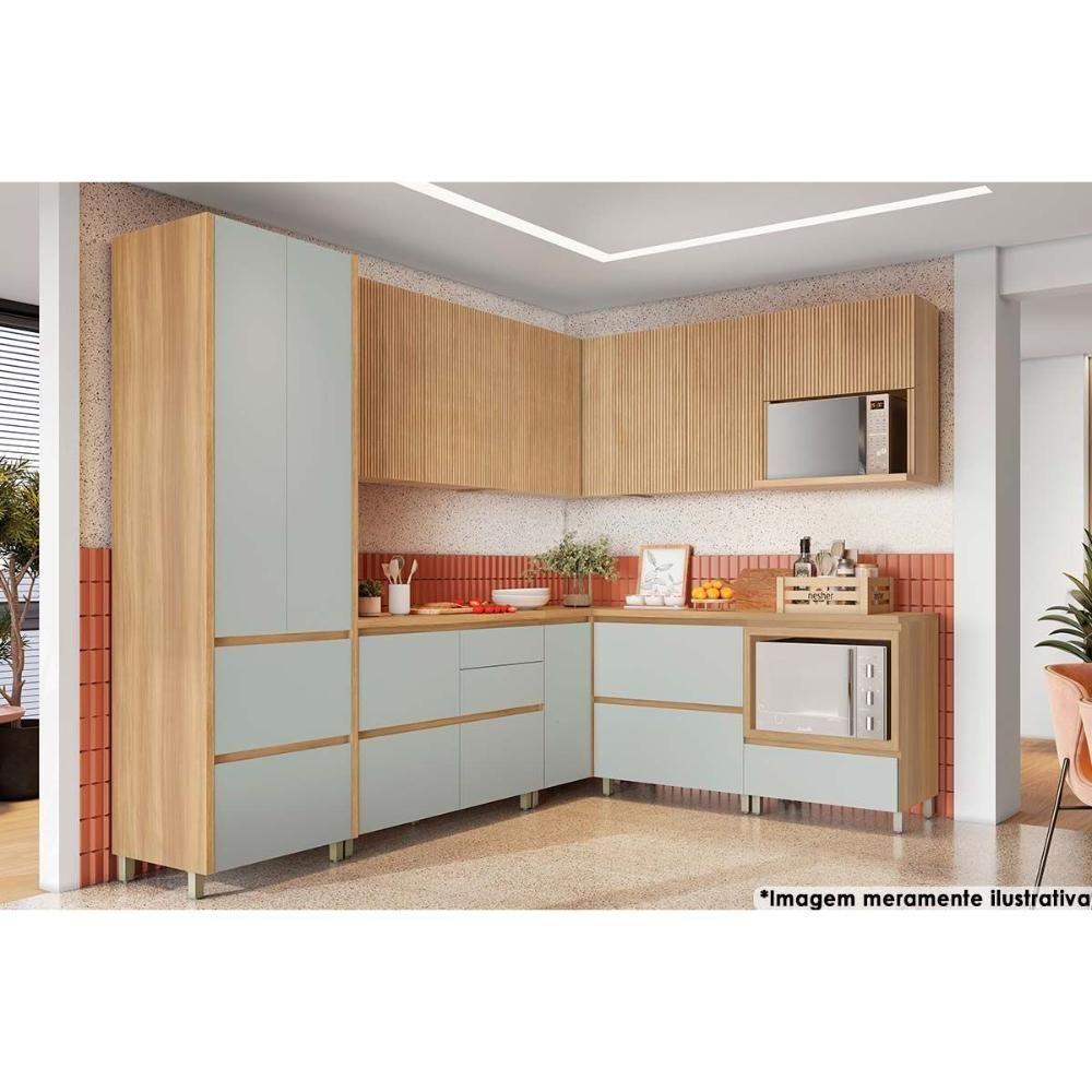 Miniatura Armário Aéreo P- Cozinha Rainha Canto C- 2portas 92 Cm Nature - Nesher