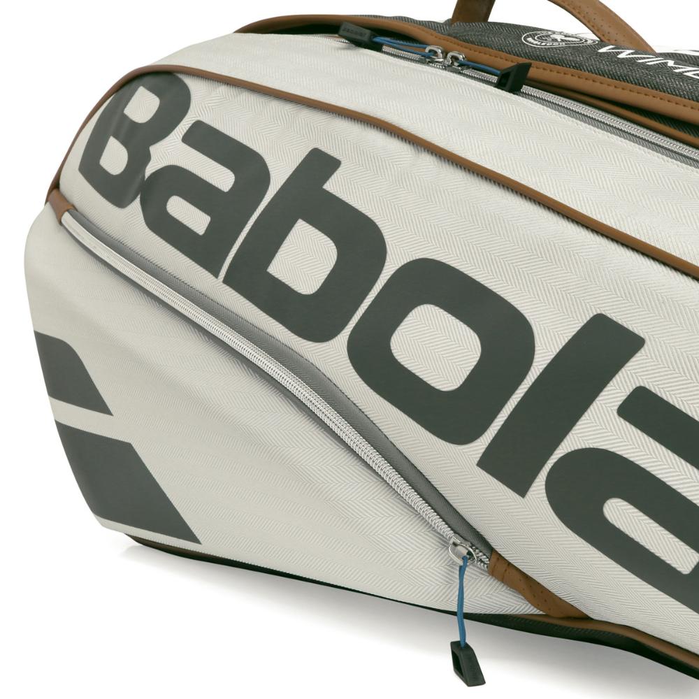 Miniatura Raqueteira Babolat Wimbledon X6 Cinza e Marrom