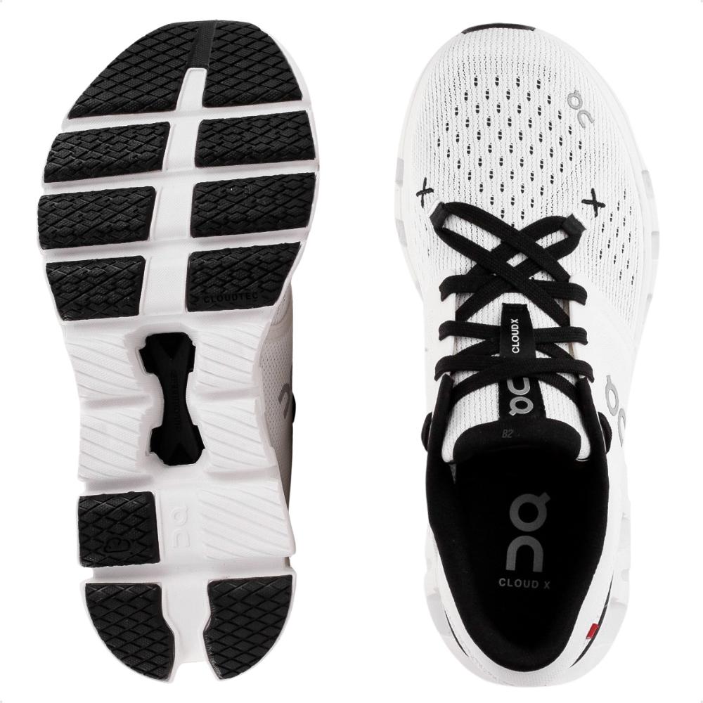 Miniatura Tênis On Running Cloud X 4 Feminino Branco / Preto - 34