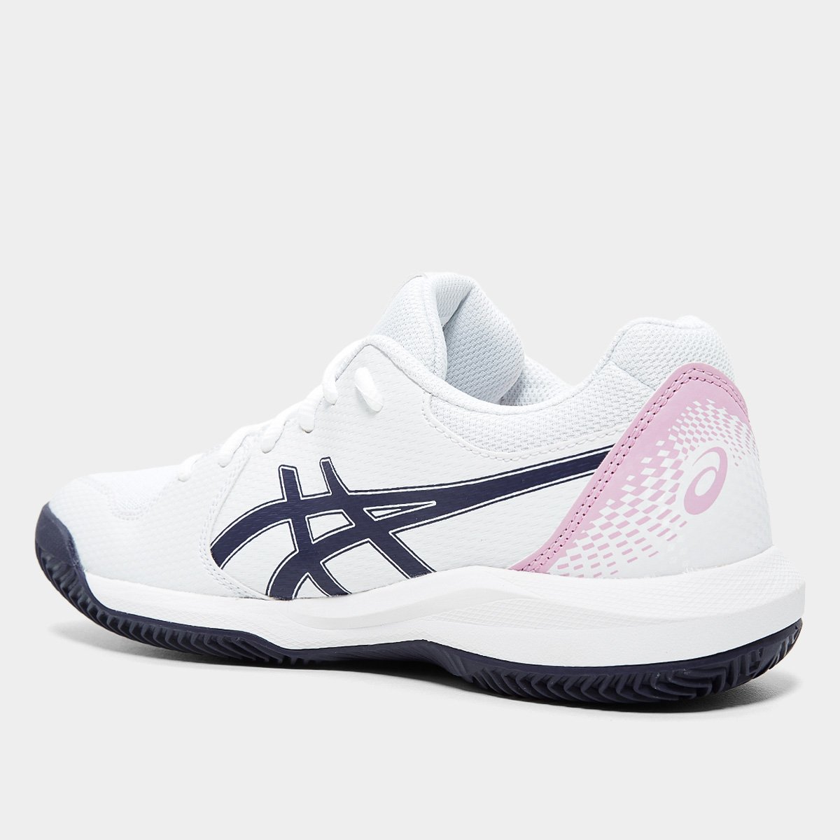 Miniatura Tênis Asics Gel-Dedicate 8 Clay Saibro Feminino Branco+Marinho - 39