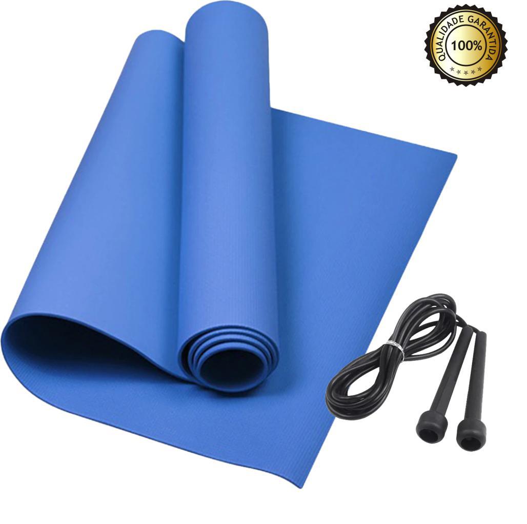 Miniatura Tapete De Eva Academia/Pilates/Yoga 180X50Cm + Corda Pvc