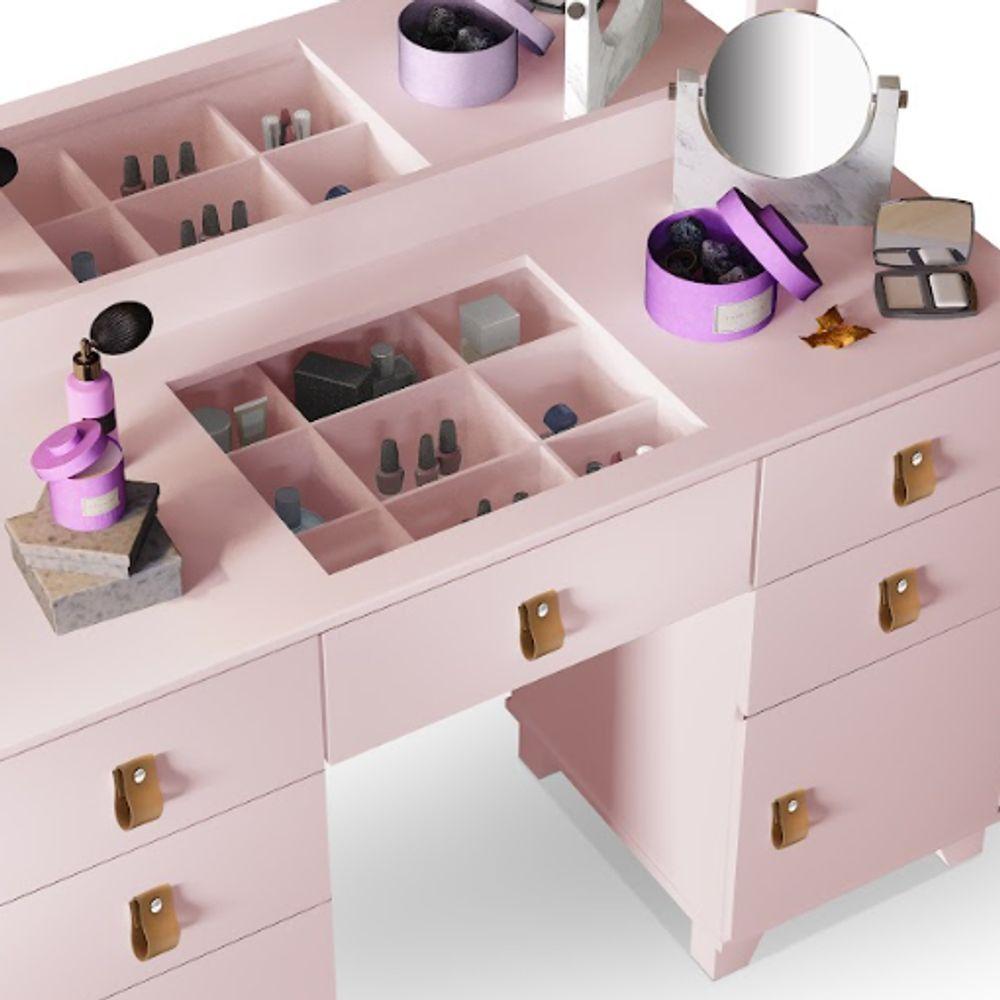 Miniatura Cararim Com 5 Gavetas 2 Portas + Led Gaveta Com Colmeia