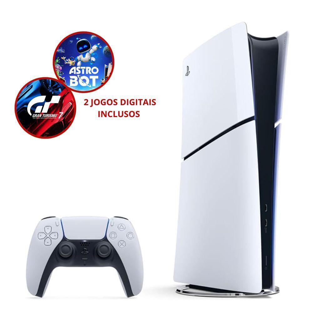Console Playstation 5 Slim Edição Digital 825GB Com 2 Jogos Branco
