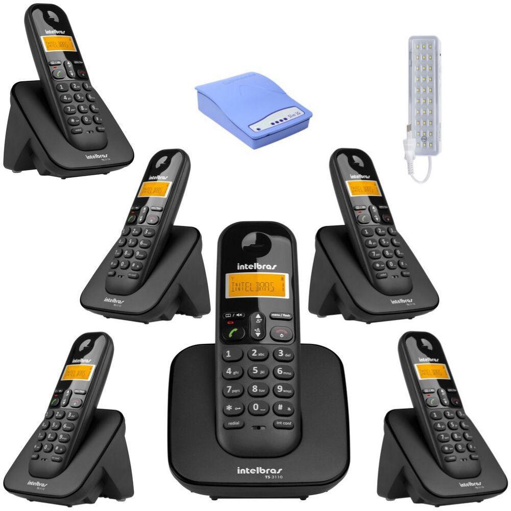Miniatura Kit Aparelho Telefone Bina 5 Ramal Entrada Chip Celular 3G