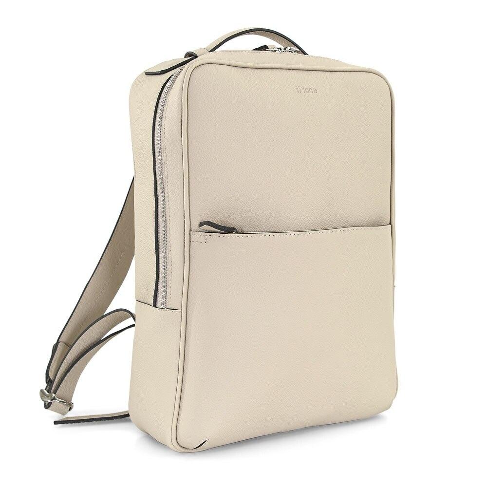 Miniatura Mochila para MacBook 16'' iPlace, Pampas, Couro Bege