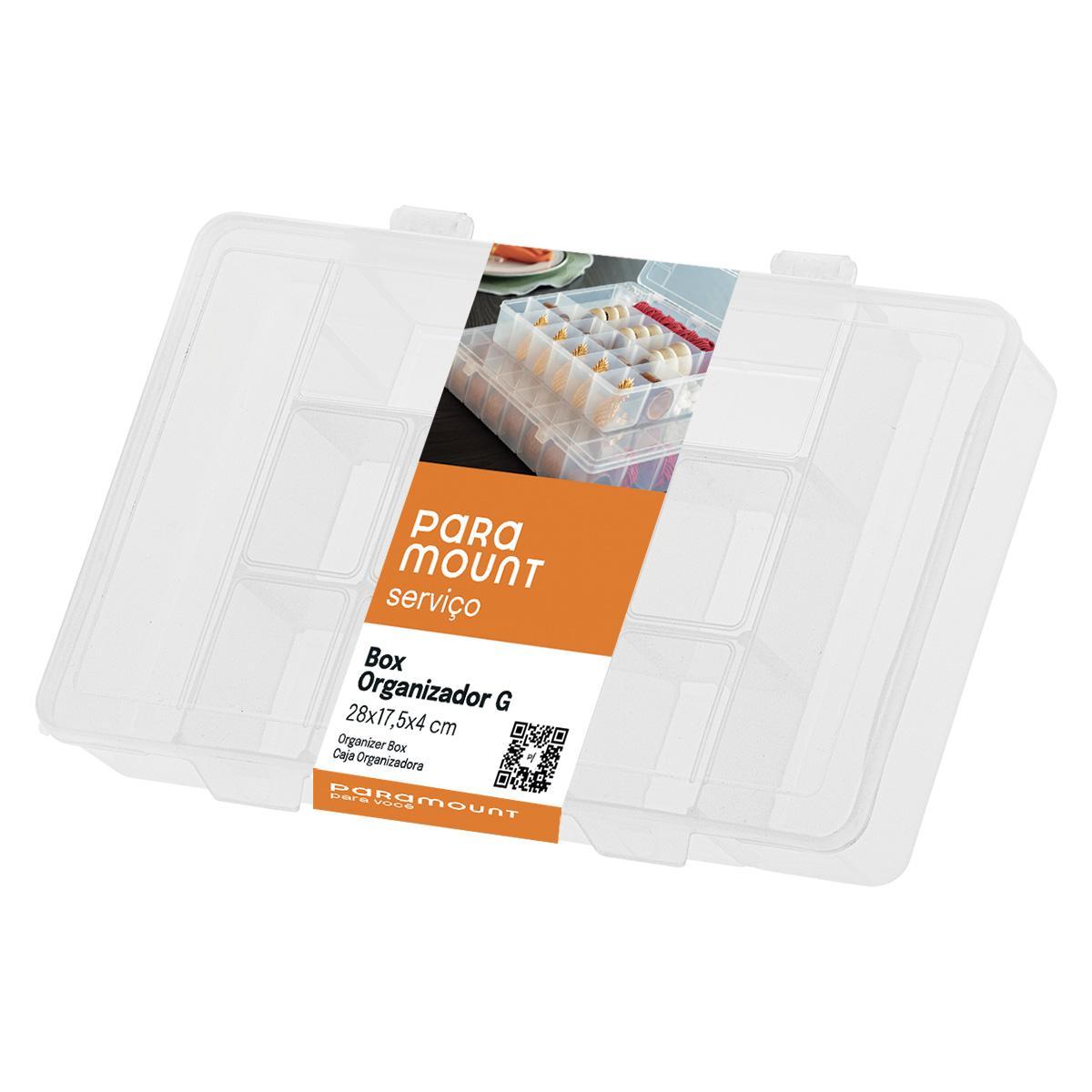 Miniatura Kit 2 Caixa Box Organizador G 28X17,5X4 Cm 11 Divisórias