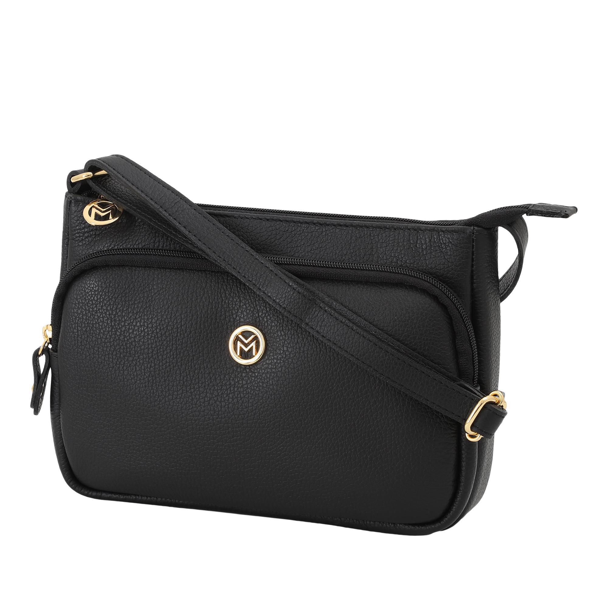 Miniatura Bolsa De Couro Legítimo Feminina Com Bolso Mariart Rosalina
