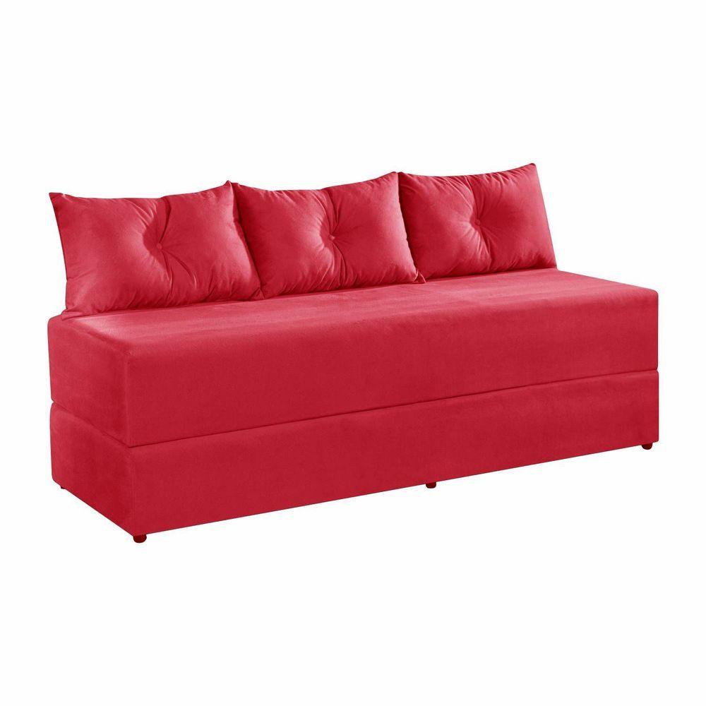 Miniatura Sofá Cama Duplex Cor Vermelho