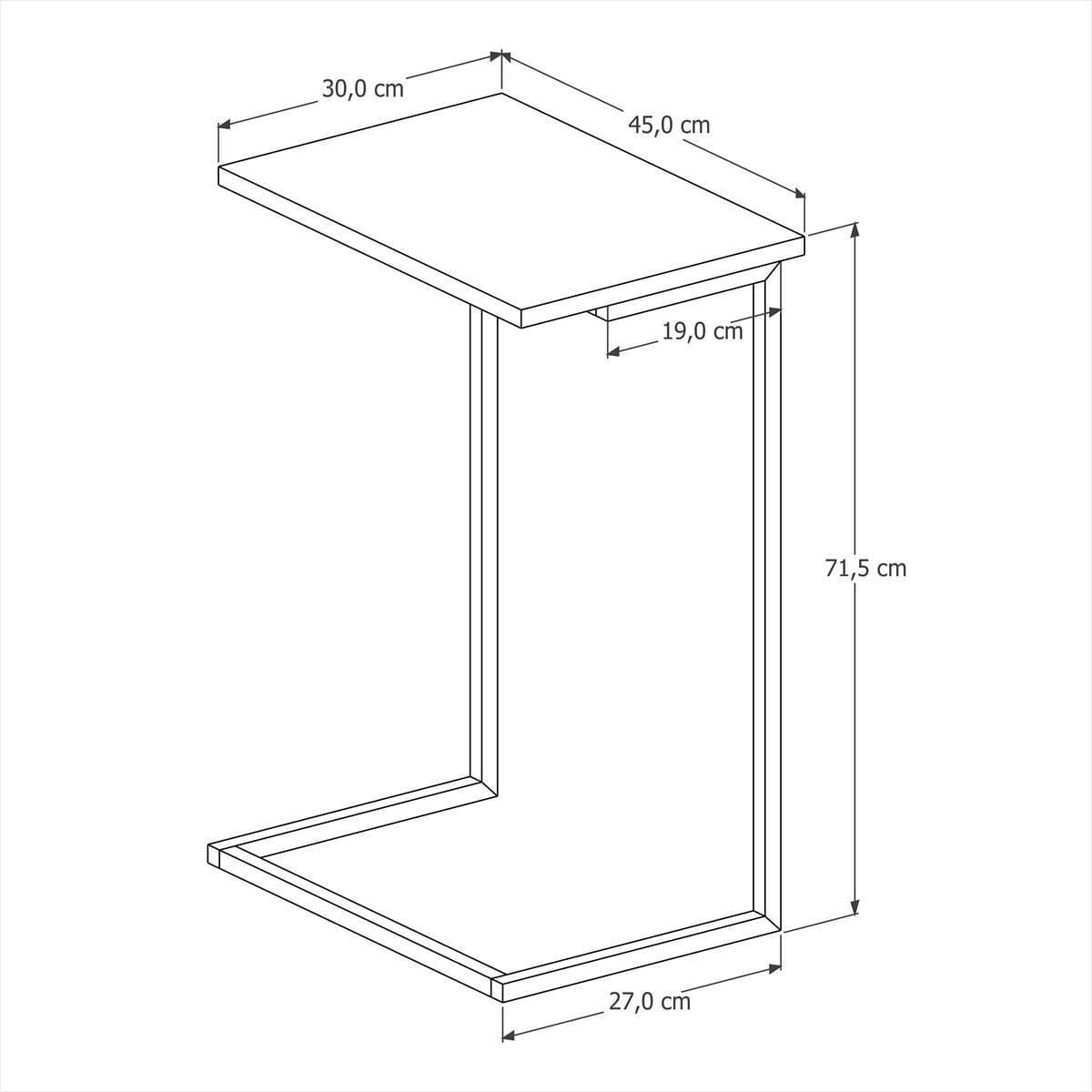 Miniatura Mesa Lateral Apoio Sofá E Decoração Jb 4775 - Allure Madeira