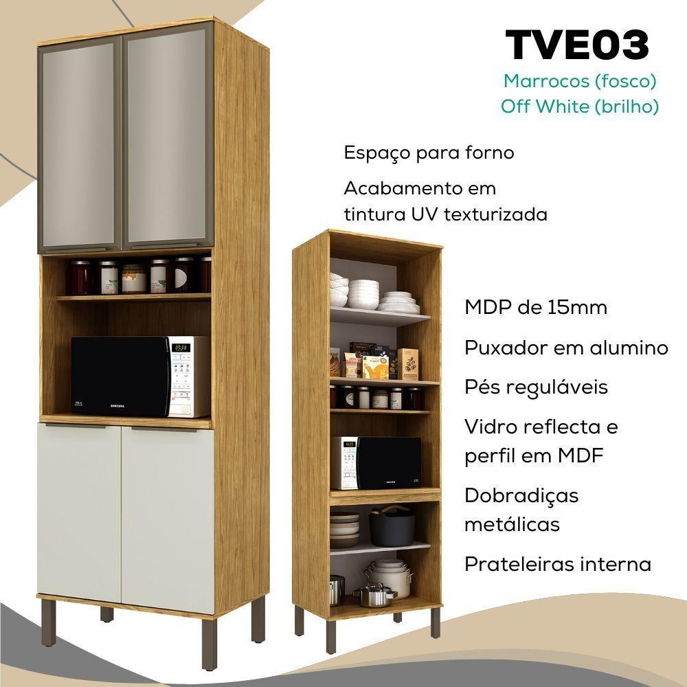 Miniatura Torre Quente 1 Porta Vidro 70 Cm Vera Tve03 Marrocos Off White Mxm