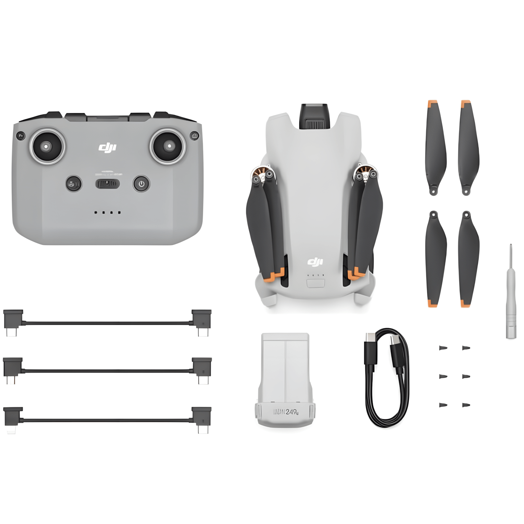 Miniatura Drone DJI Mini 3 com Controle Remoto RC-N1