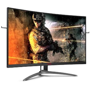 Miniatura Monitor Gamer Curvo 31,5" AOC Agon AG323FCXE Tela Widescreen, Full HD,165Hz, 1ms e AMD FreeSync Premium - Preto