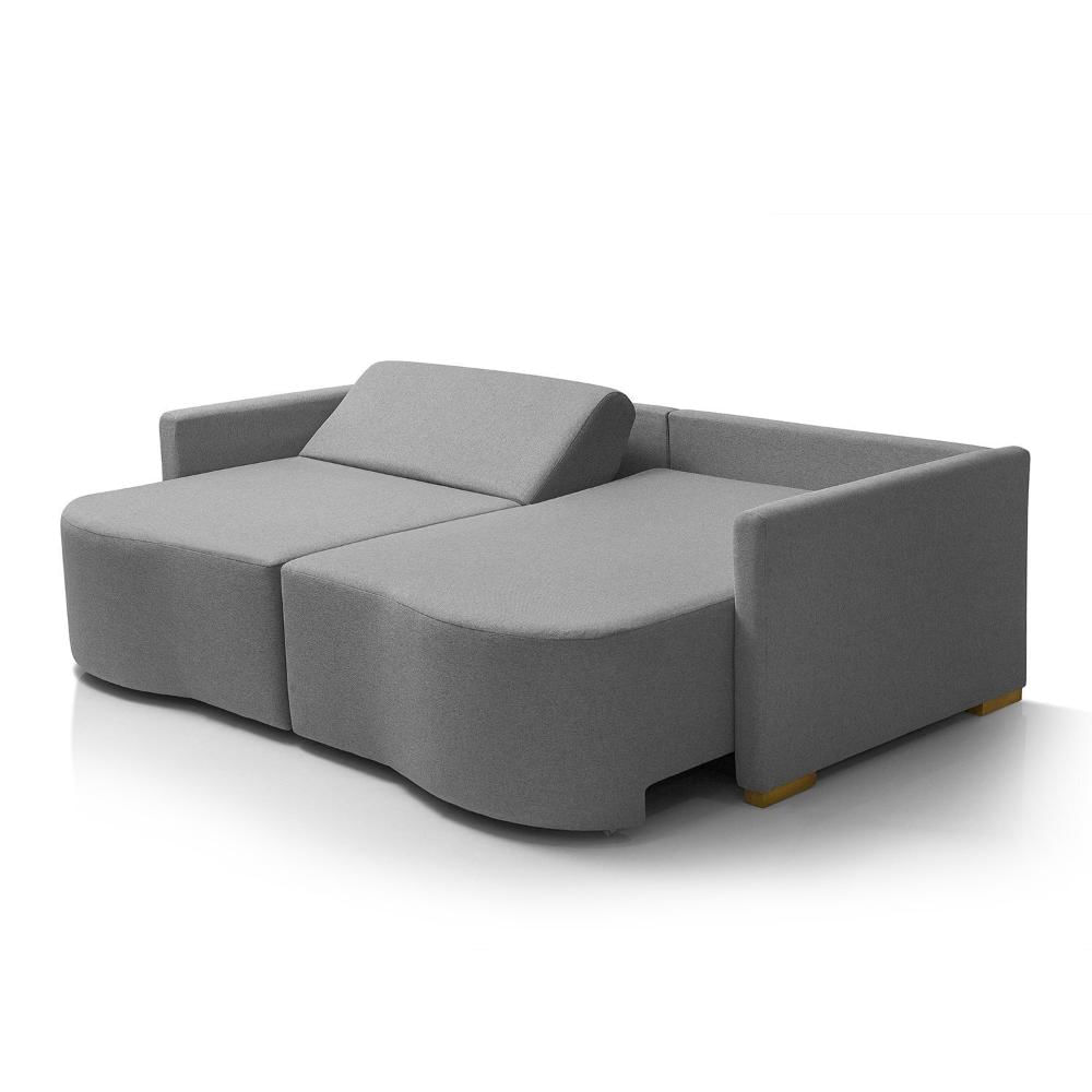 Miniatura Sofá Cama Retrátil 2 Lugares 184 cm Moscow Cinza Escuro