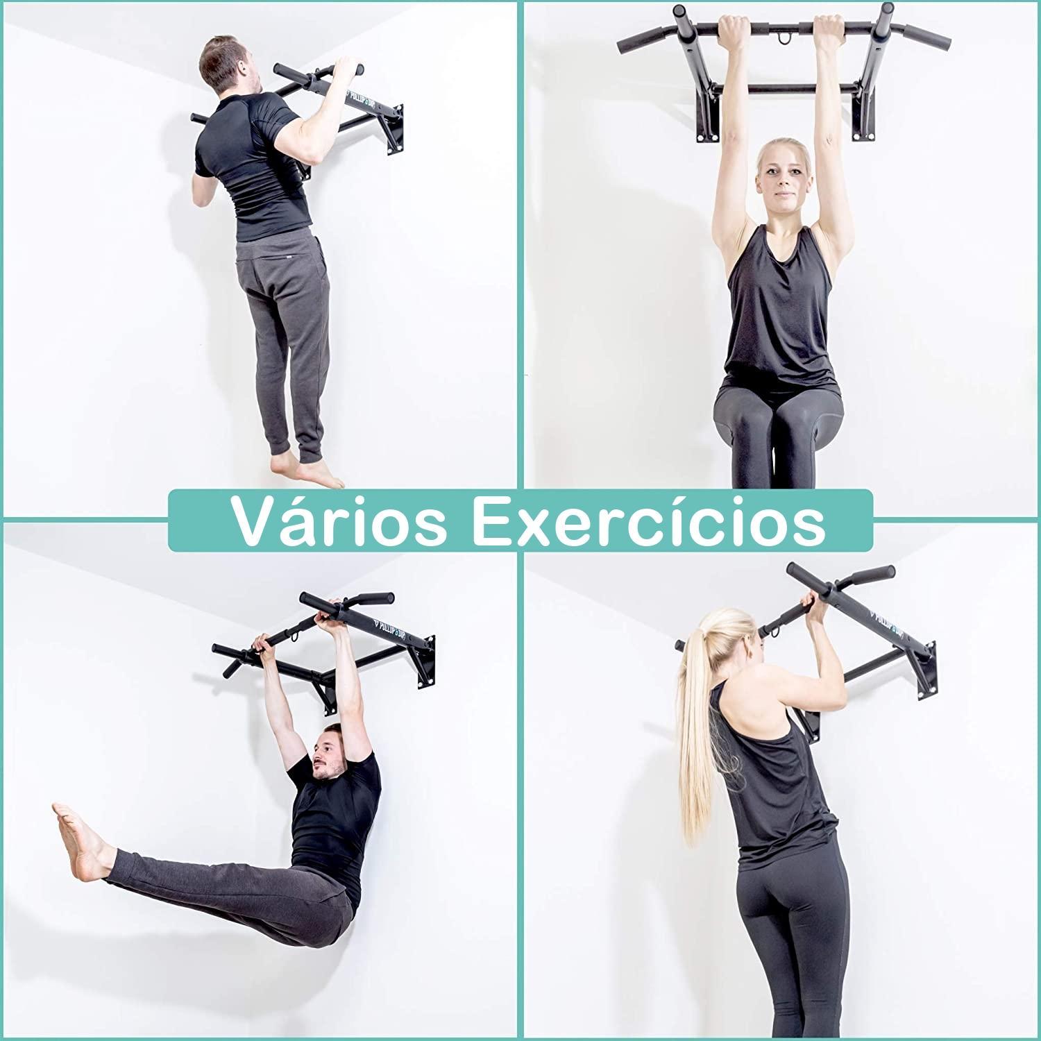 Miniatura Barra Parede Fixa & Paralela Treino Musculação Fit Premium