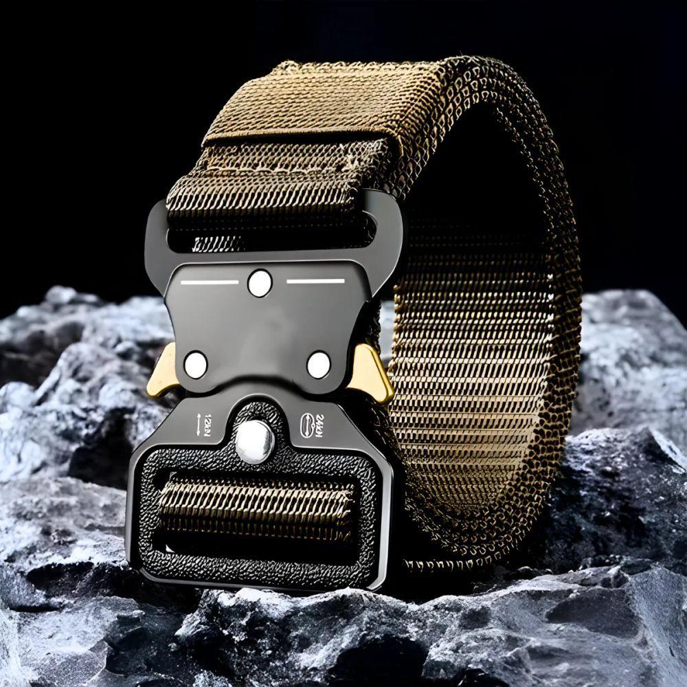Miniatura Cinto Tático Militar Com Fivela De Metal - Bege