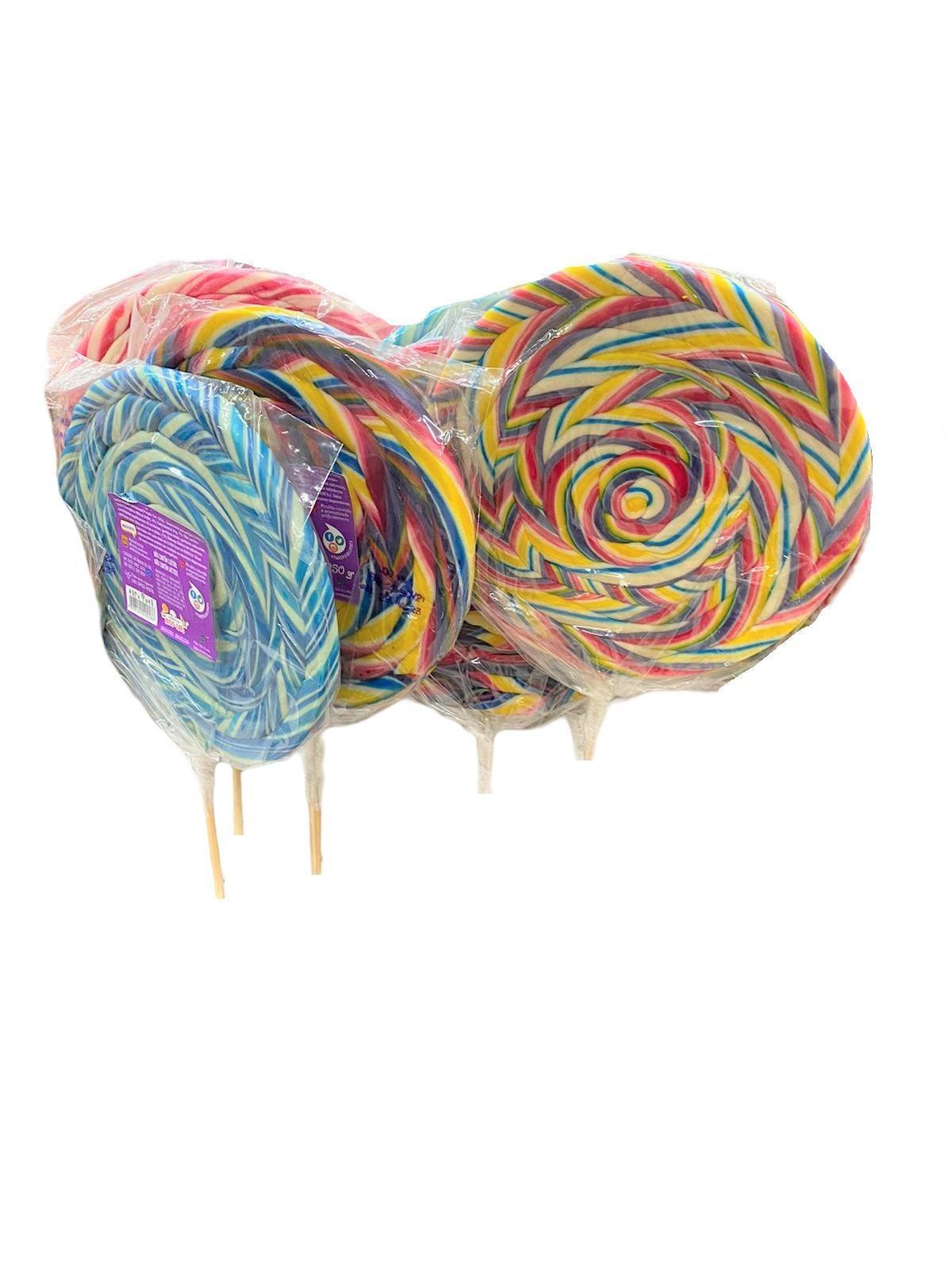 Kit 3Un Doce Pirulito Gigante 25Cm Super Colorido 1Kg