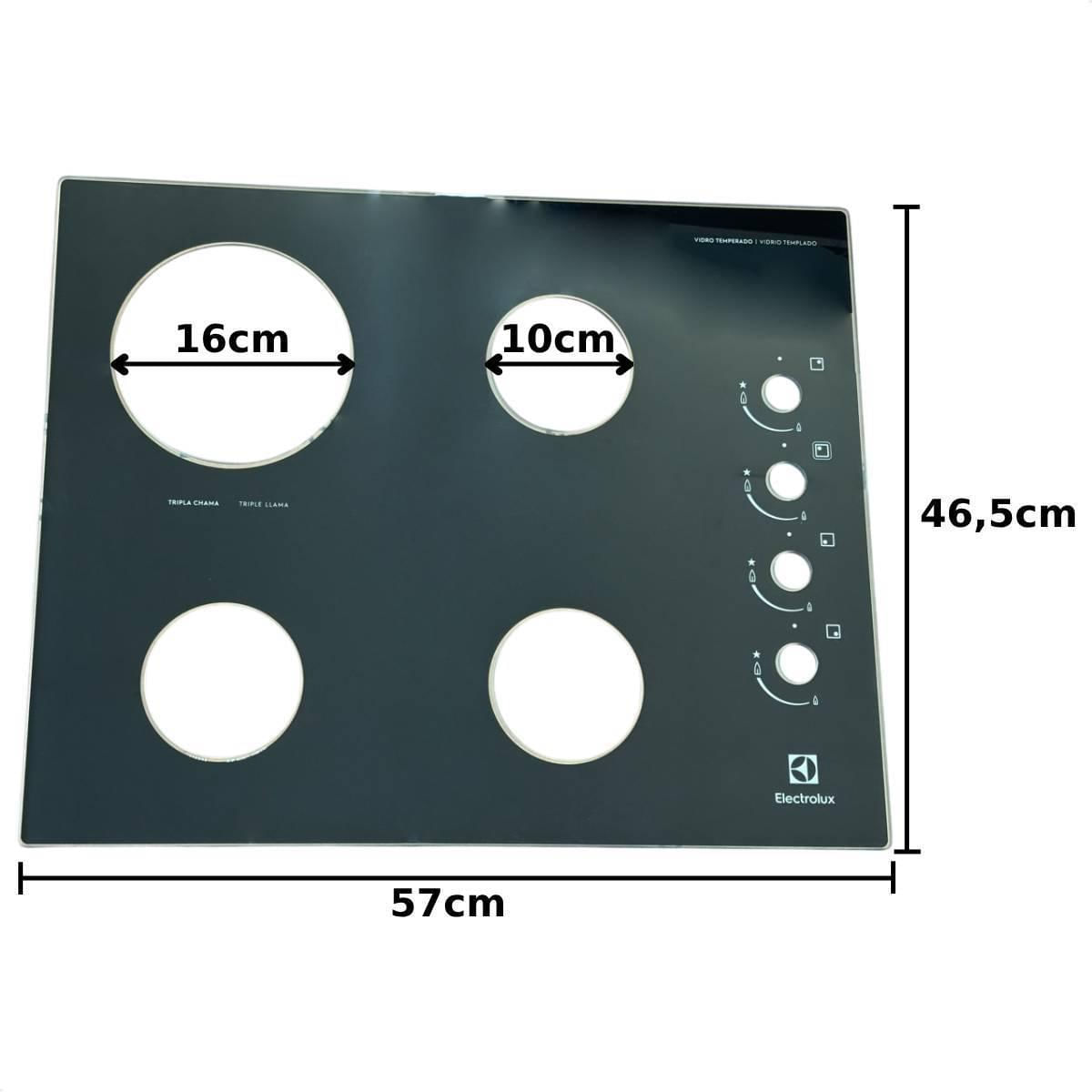 Miniatura Mesa Tampo Vidro Fogão Cooktop Electrolux 4 Bocas Ke4Tp Tc