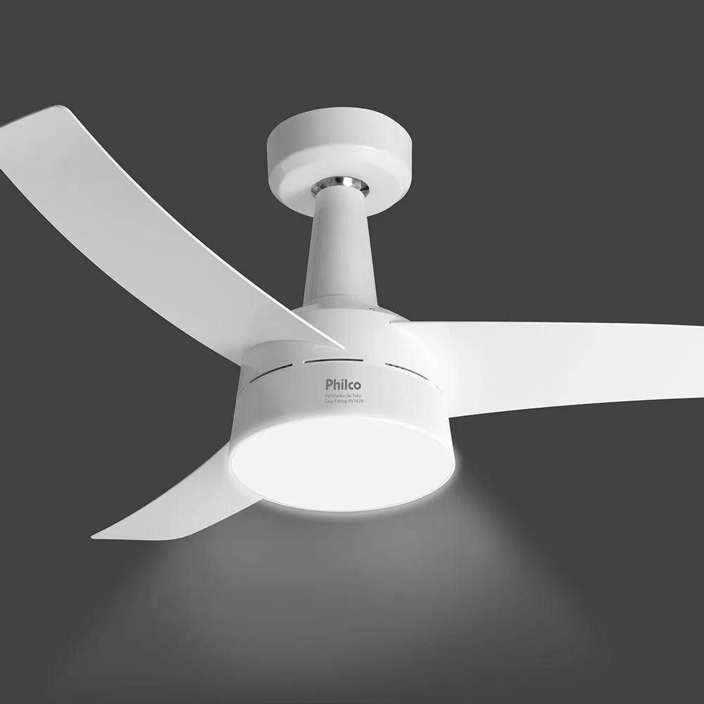 Miniatura Ventilador Teto Philco Easy Fitting Pvt07B Remoto 3 Em 1