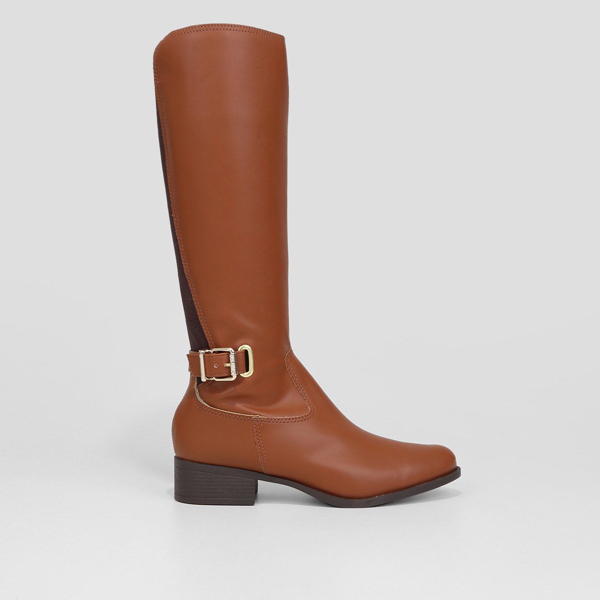 Miniatura Bota Montaria Cano Longo Via Uno Feminina Marrom Claro - 34