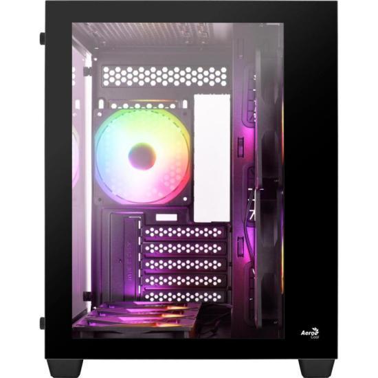 Miniatura Gabinete Gamer Aerocool Dryft Preto Com 6 Fans Argb Lateral