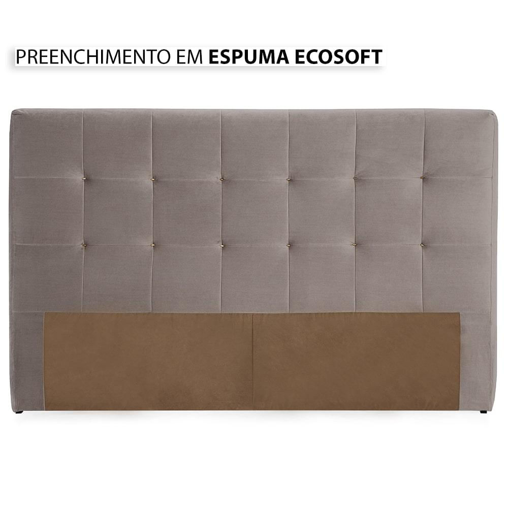 Miniatura Cama Box com Cabeceira Queen Herval Pallace Bambu em Molas Ensacadas, 71x158x198 cm