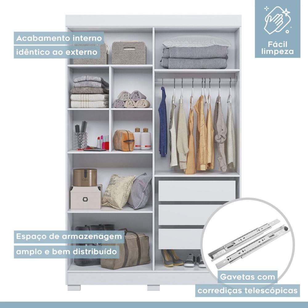 Quarto Infantil Completo com Guarda-Roupa e Beliche Théo Branco