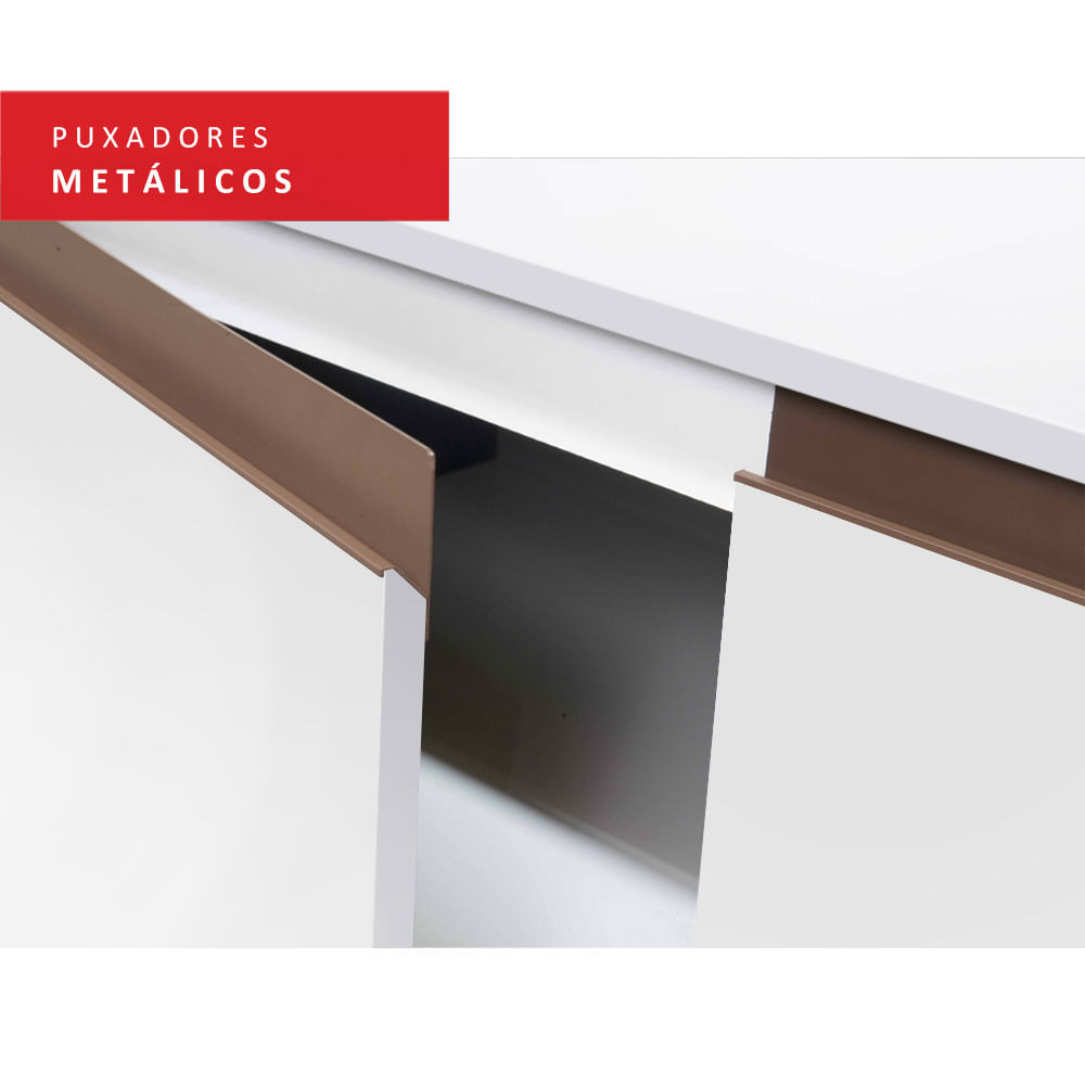 Cozinha Completa Madesa Reims 250002 com Armário e Balcão Branco Cor:Branco