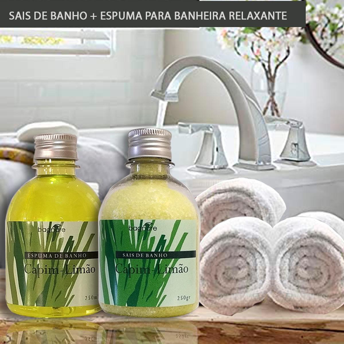 Kit 3 Sais De Banho + 3 Espumas Hidromassagem Ofurô Spa