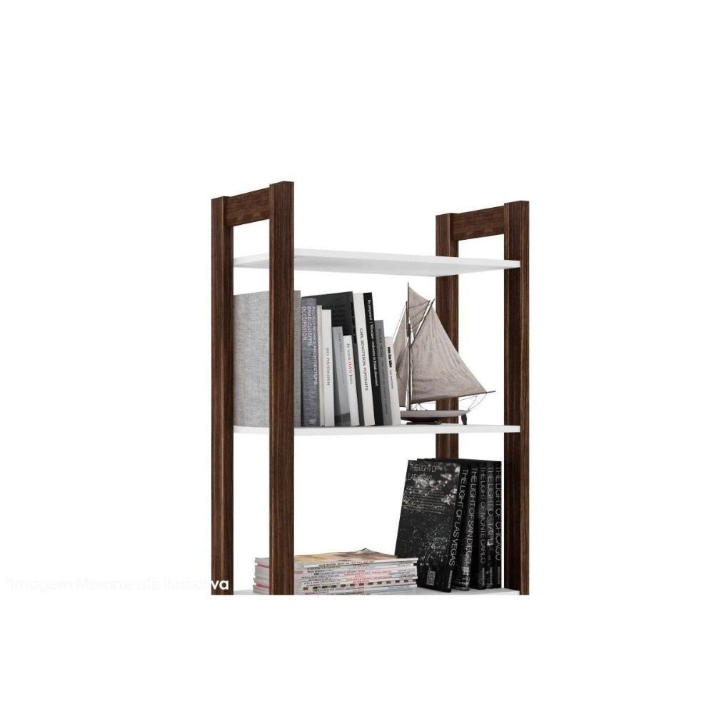 Miniatura Guarda Roupa Closet Az1009 Armário Alto C- 2 Prateleiras E 2 Portas Amêndoa-brancoTecno Mobili