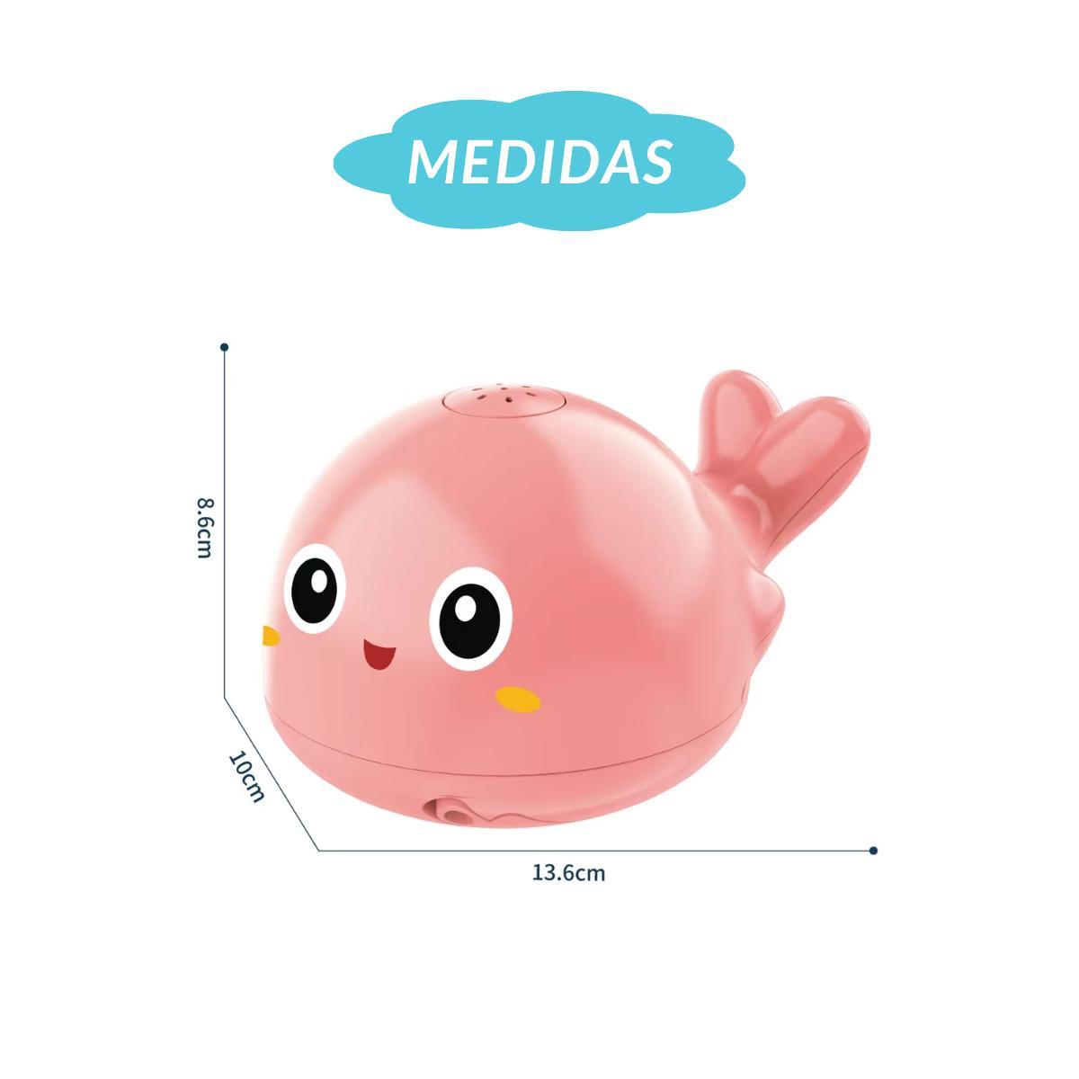 Miniatura Baleia Infantil Com Sensor E Luz Para Banho De Crianças