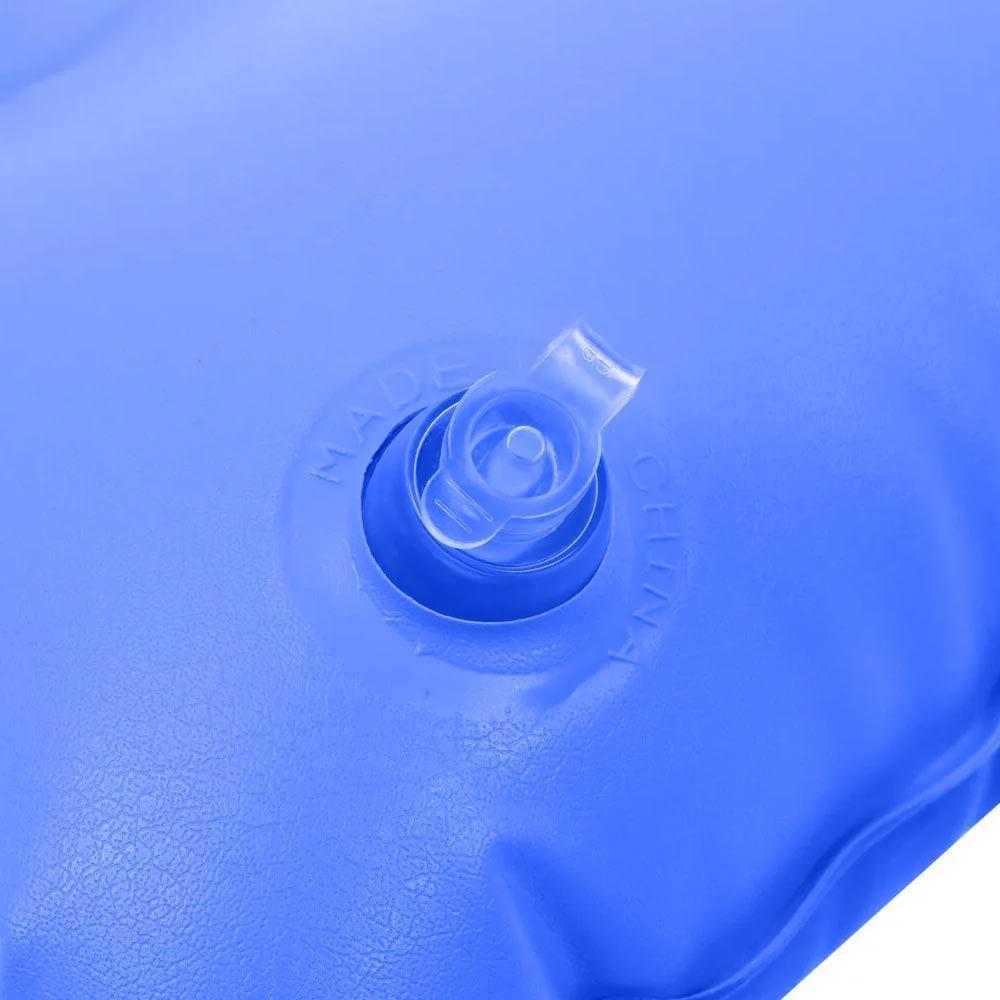 Miniatura Colchão Cama Aveludada Inflável Para Viagem Suv Carro Com Bomba Elétrica 12v E Almofada De Pescoço Vg Plus Azul