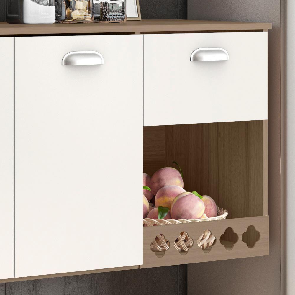 Cozinha Compacta 7Pts 10019 Carvalho Oak OffWhite