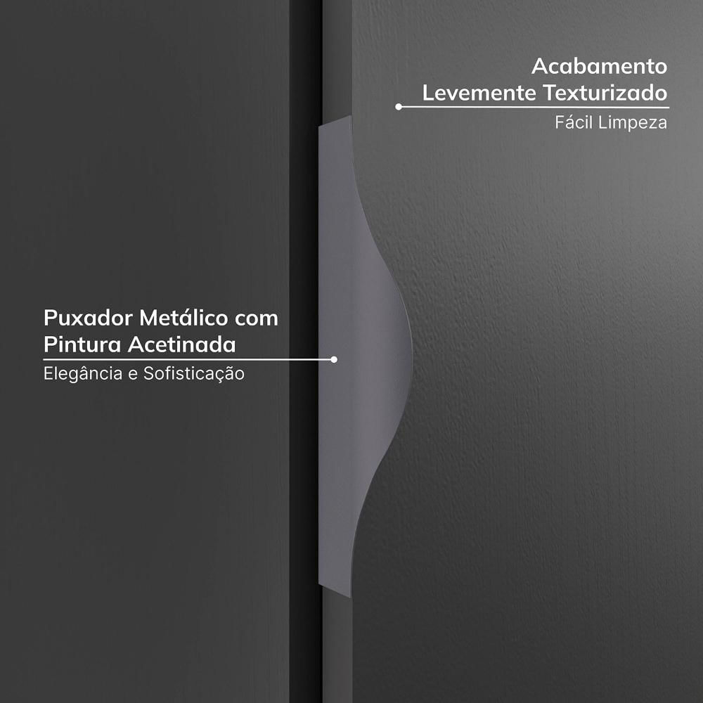 Miniatura Guarda-roupa Modulado 2 Portas 3 Peças Hera Cabecasa Madeiramadeira Preto