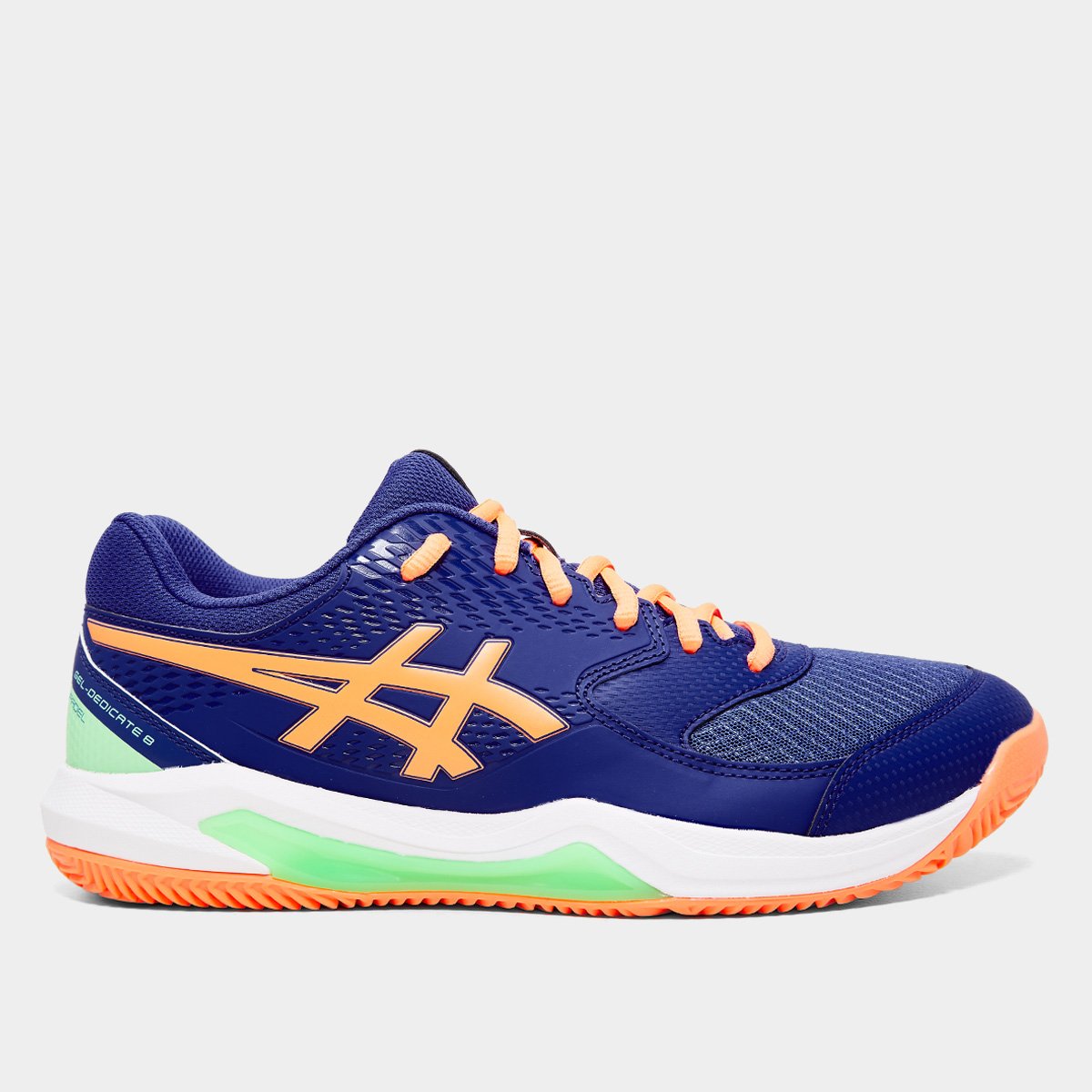 Miniatura Tênis Asics Gel-Dedicate 8 Padel Masculino Azul+Laranja - 40