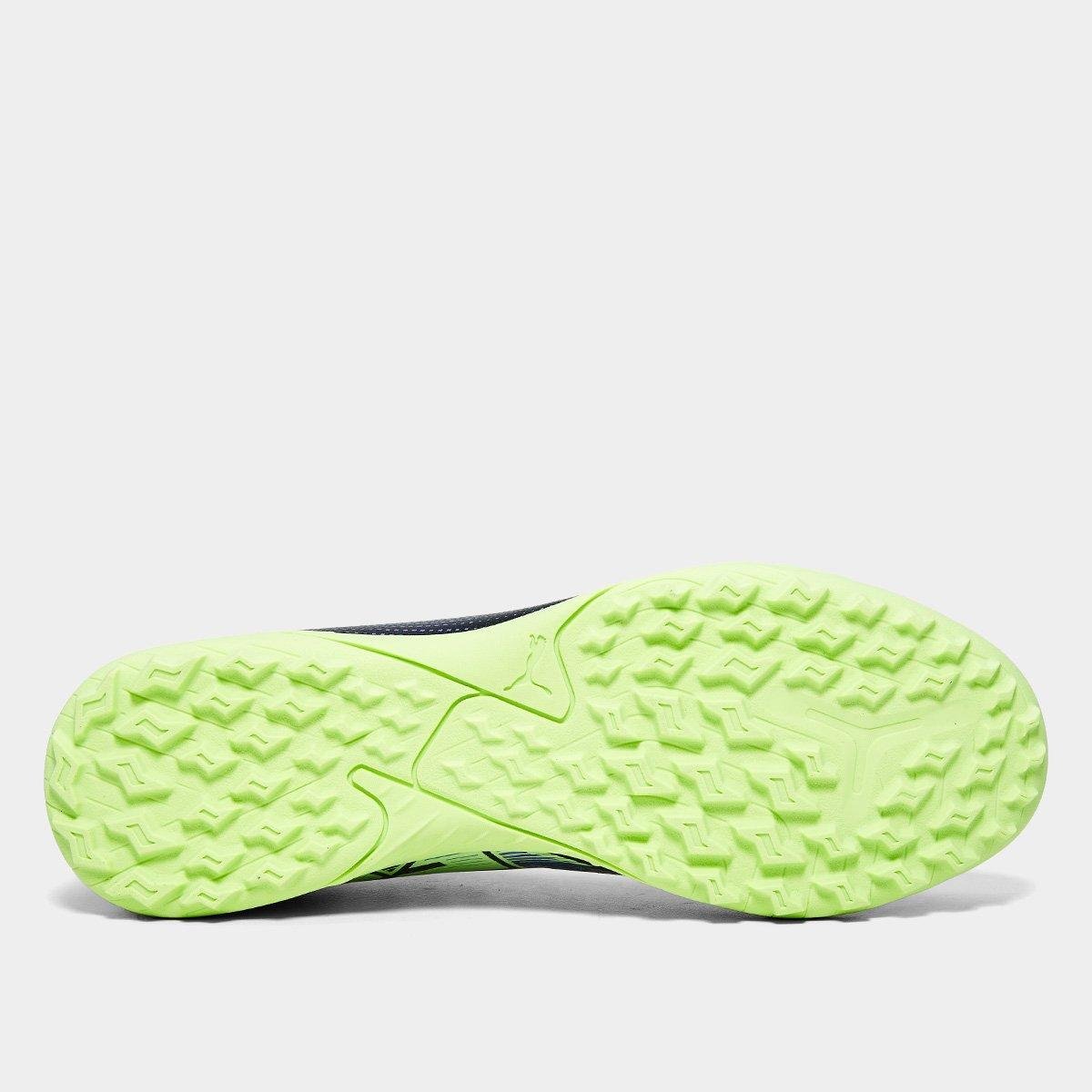 Miniatura Chuteira Society Puma Future 7 Play Unissex Verde+Cinza - 37