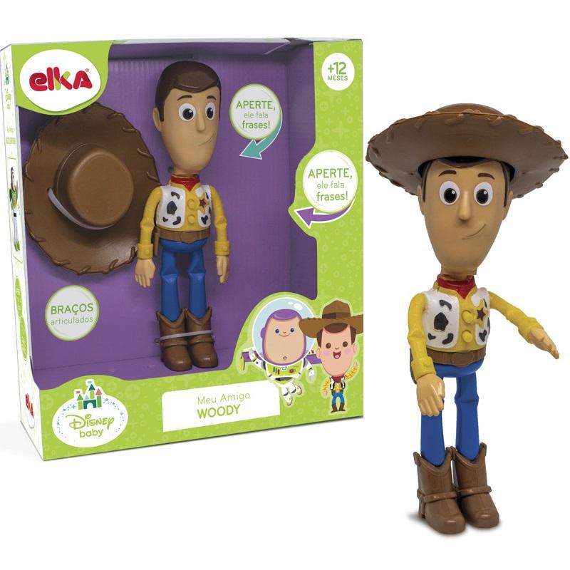 Miniatura Boneco Woody Toy Story Com Som Fala Frases - Elka