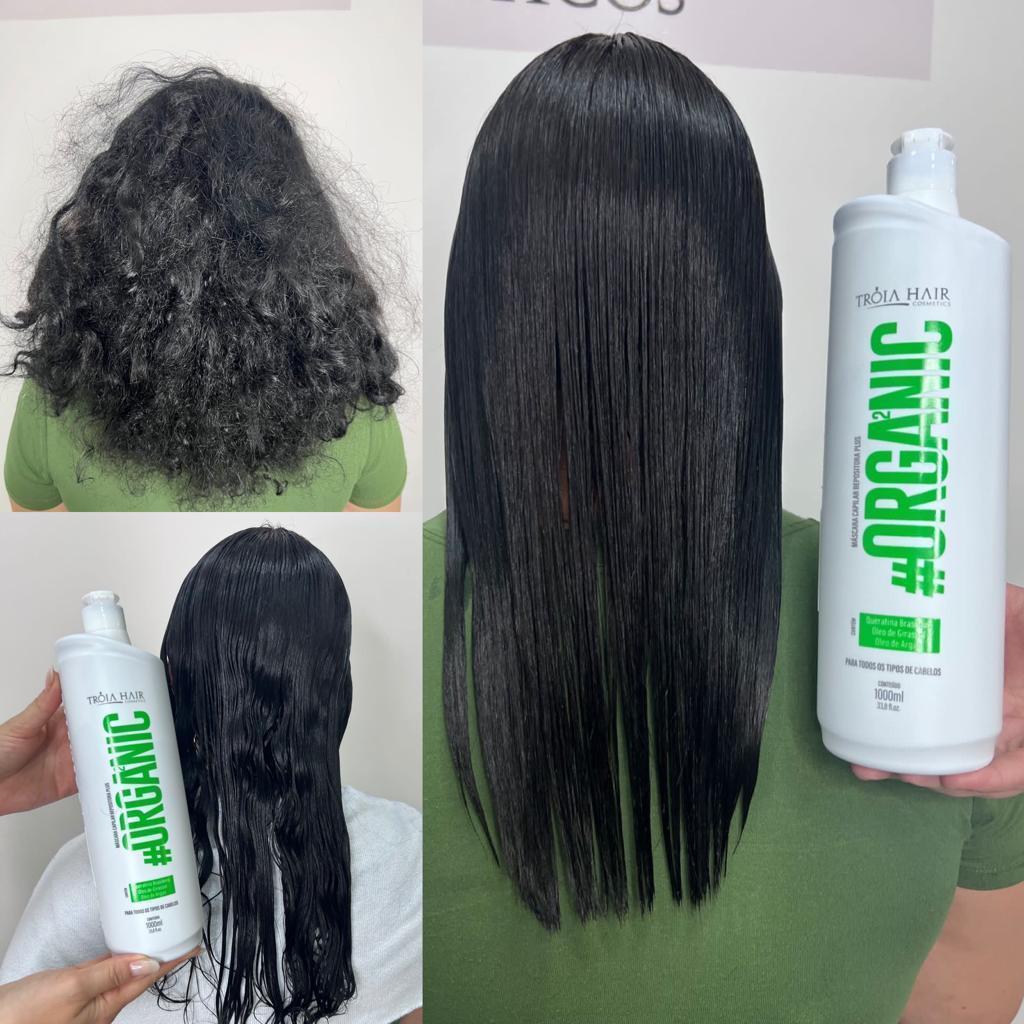 Miniatura Kit Organic + Queratina Liquida 210Ml + Nanofixer Troia Hair
