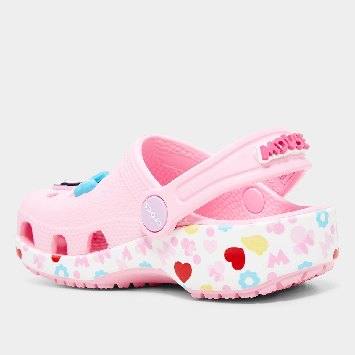 Miniatura Crocs Infantil Minnie Menina Branco+Rosa - 22