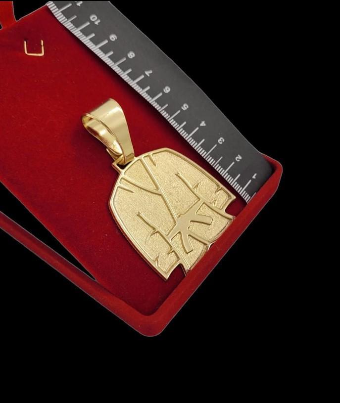 Miniatura Pingente Faixa Preta Dourado - Banhado A Ouro 18K