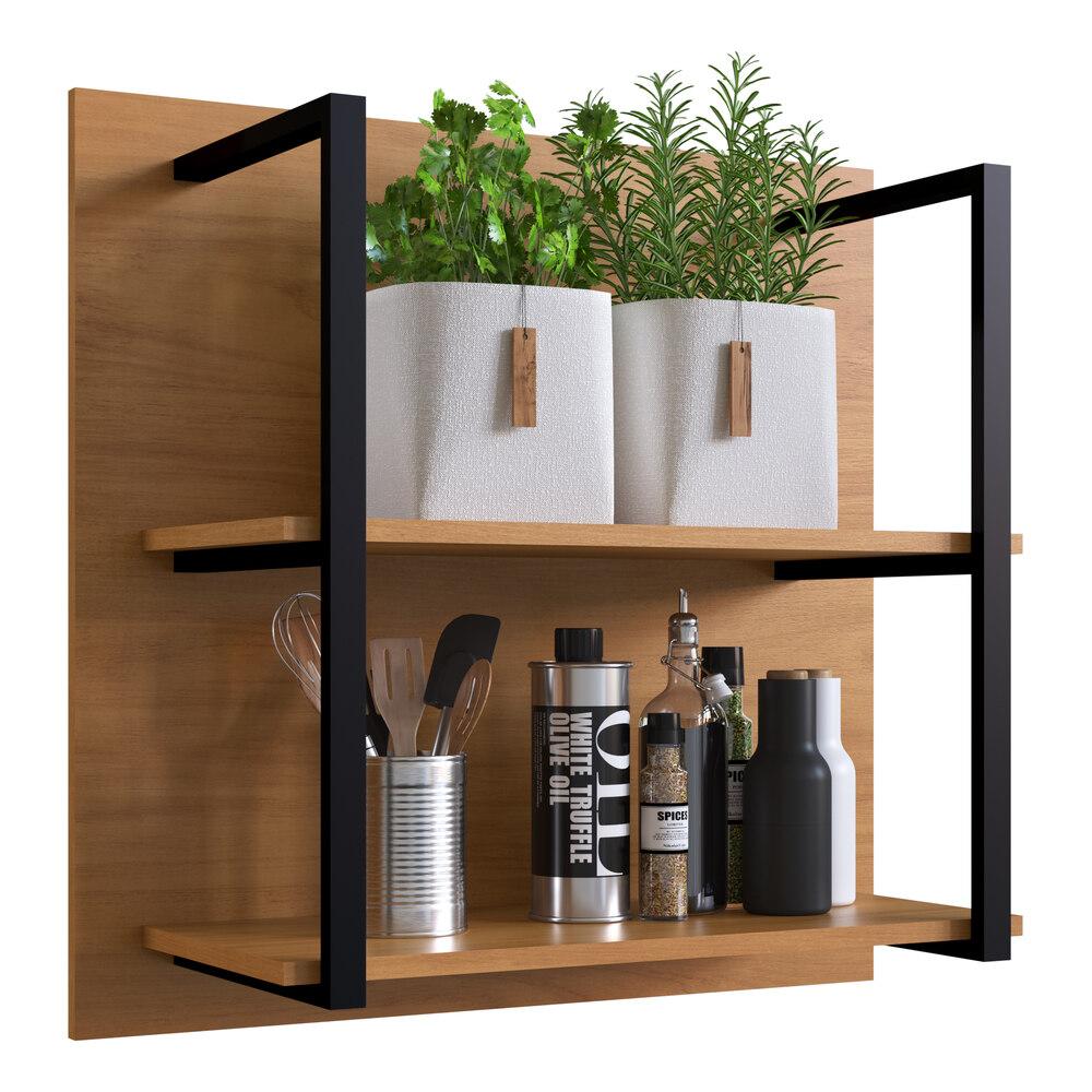 Miniatura Painel com 2 Prateleiras 70cm MDF Ibiza Multimóveis CR6022 Nature