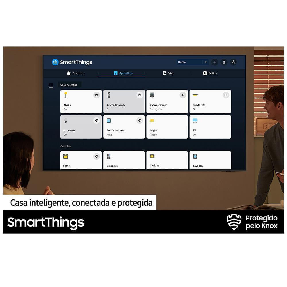 Smart TV Samsung QLED 4K 65" Polegadas 65Q60DTO 2024 Modo Game, Som em Movimento, Tela sem limites e Wi-Fi Bivolt