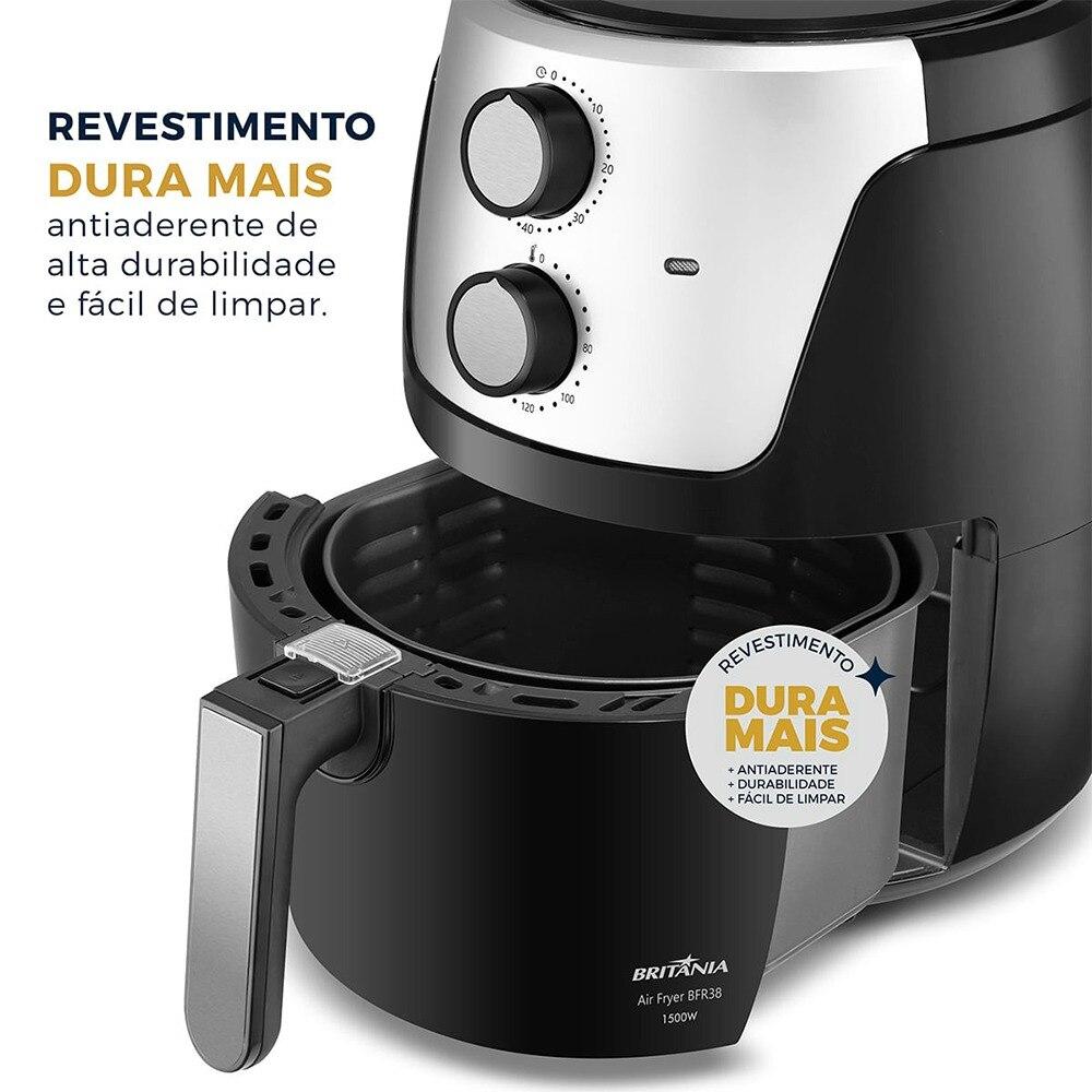 Miniatura Air Fryer Britânia Air Flow 360°, 4,2 Litros -BFR38 110 Volts
